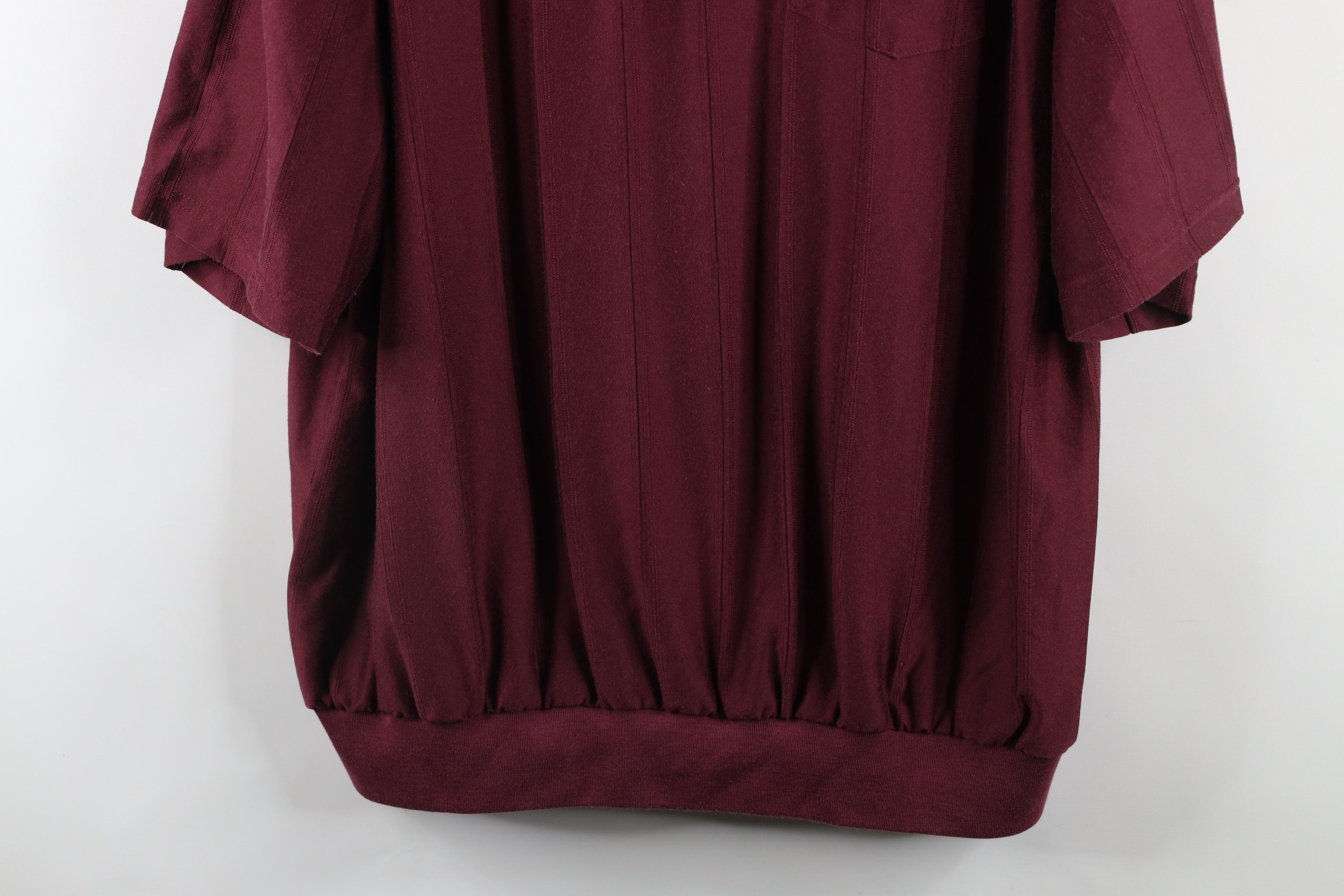 Vintage Vintage 90s Streetwear Collared Pullover Polo Shirt Maroon Size US XXL / EU 58 / 5 - 3 Thumbnail