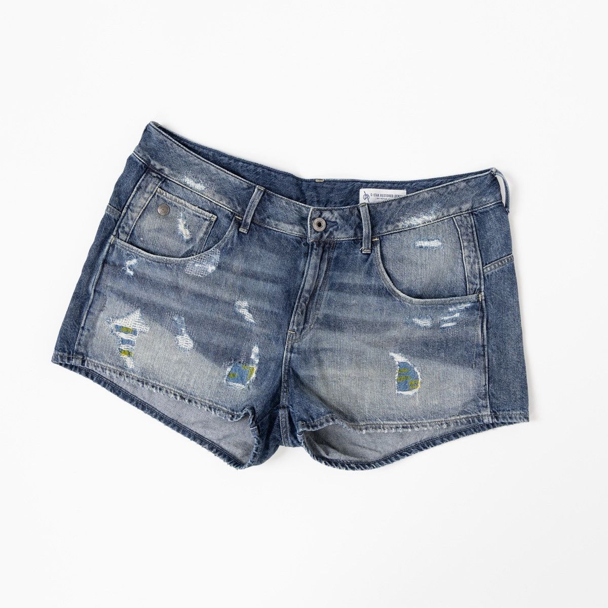 G-Star G-Star Raw Arc Boyfriend Restored Denim Shorts Distressed Size 34" / US 12 / IT 48 - 4 Thumbnail