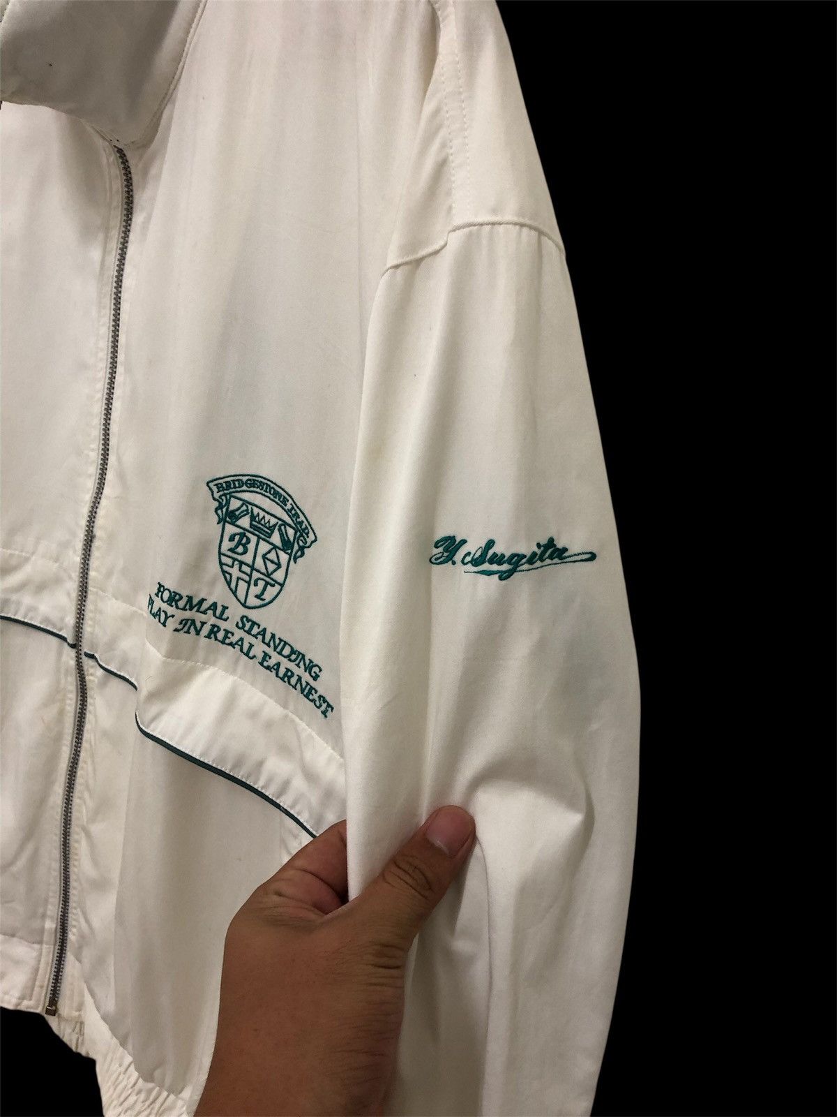 Vintage Vintage Bridgestone Sport Light Jacket Embroidered Spell Out Size US L / EU 52-54 / 3 - 3 Thumbnail