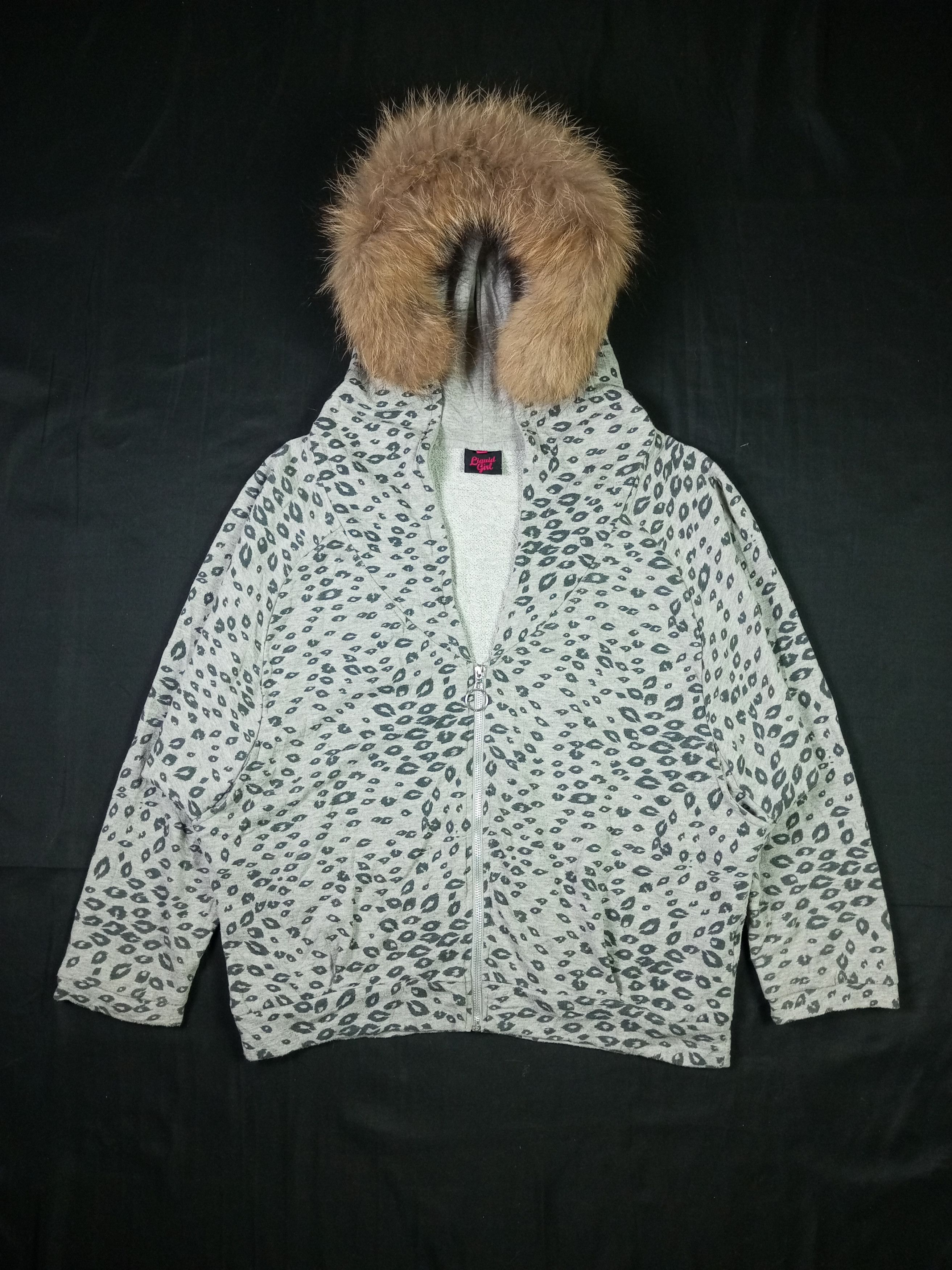 Liquid Girl leopard Bat Wing Fur Hoodie
