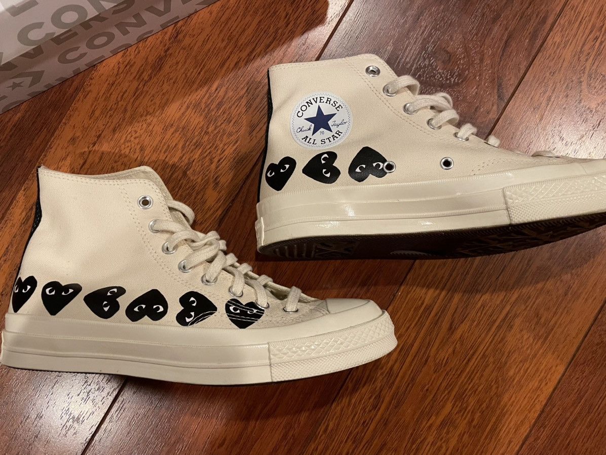 Other Comme des Garcons PLAY x Converse Chuck 70 High Multi Heart Size US 7.5 / EU 40-41 - 7 Thumbnail