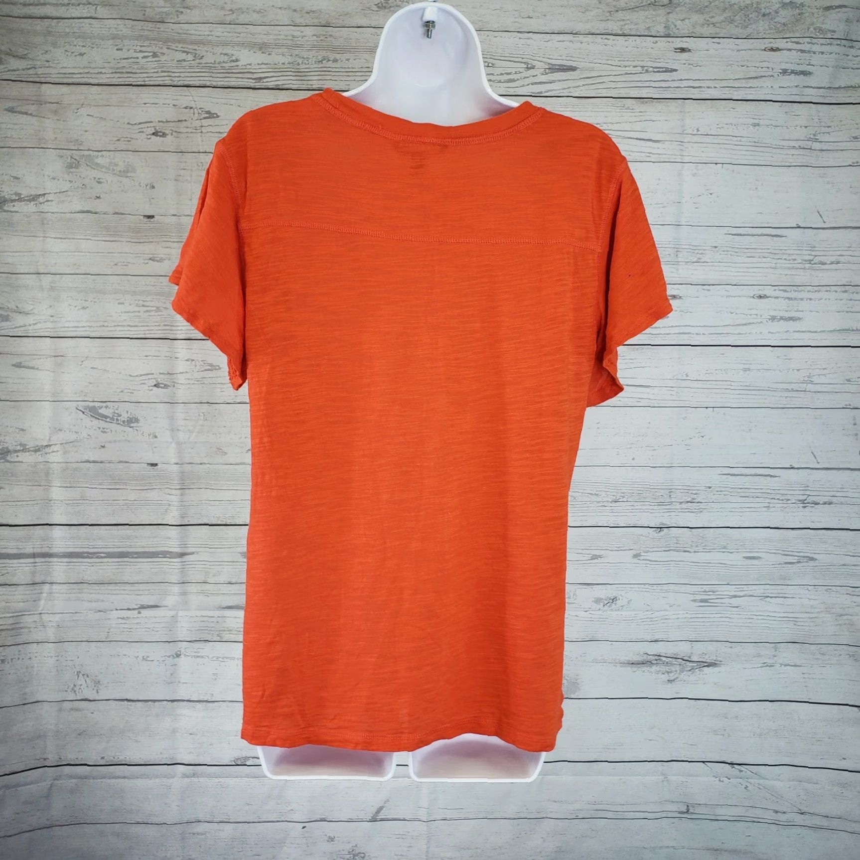Banana Republic VINTAGE Banana Republic Womens Shirt Orange Flutter Sleeve Cotton Blend M Size M / US 6-8 / IT 42-44 - 3 Thumbnail