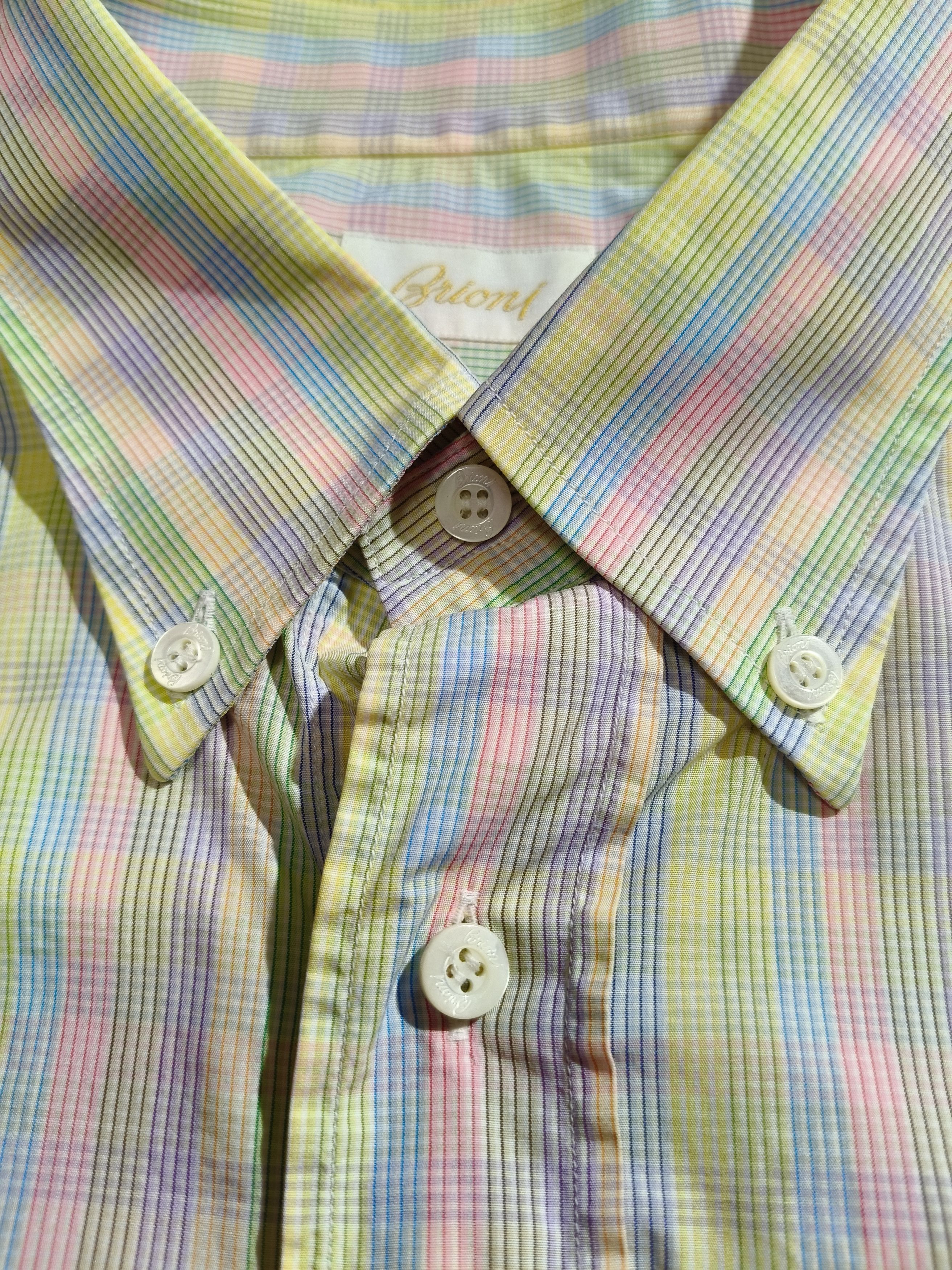 Brioni Brioni Multicolor Stripe Shirt XXL Made in Italy Size US XXL / EU 58 / 5 - 3 Thumbnail