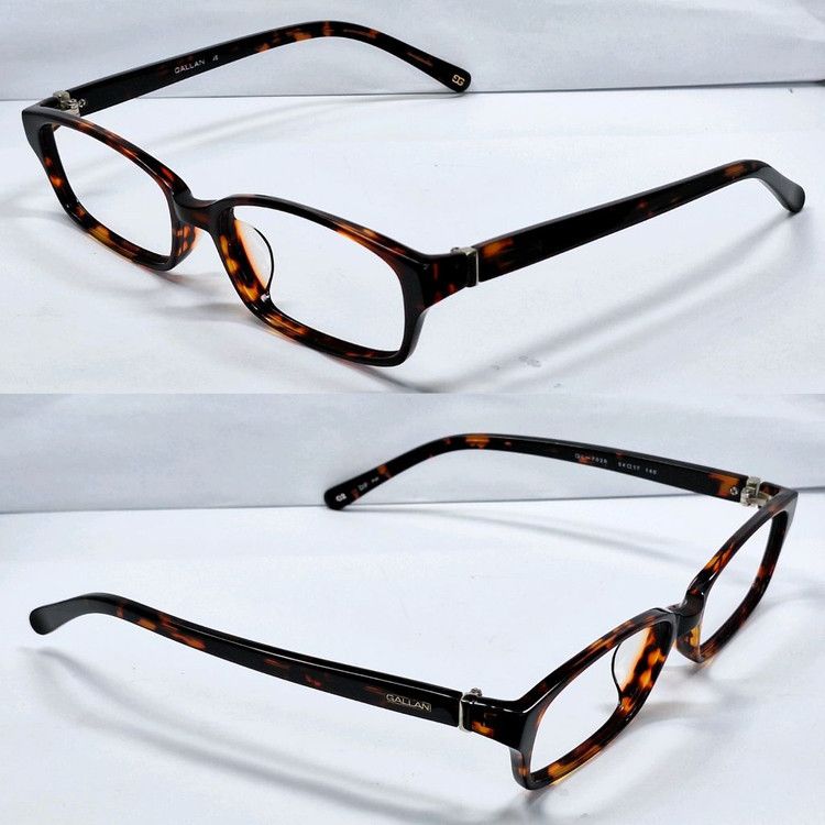 Vintage GALLAN GL-7028 Tortoise Shell Glasses Frame Brown Demi Size ONE SIZE - 2 Thumbnail