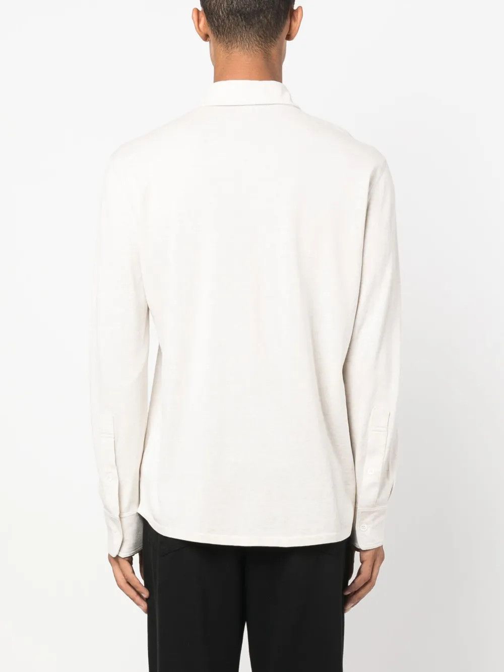 Brunello Cucinelli o1y0526 Solid Color Shirt in Ivory Size US XXS / EU 40 - 3 Thumbnail