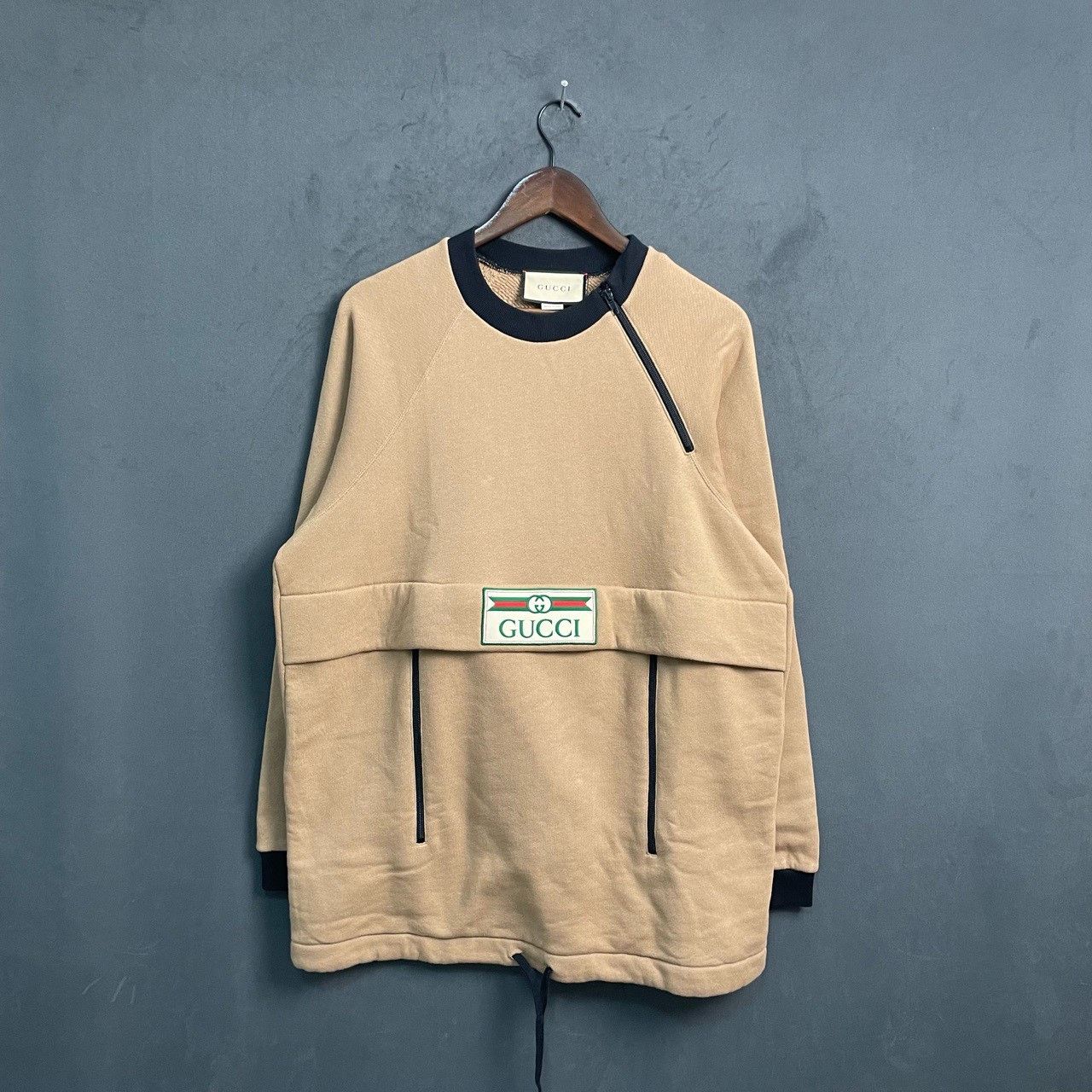Gucci Gucci Khaki new half-zipper sweatshirt 2501-Nextarrow Size US S / EU 44-46 / 1 - 1 Thumbnail