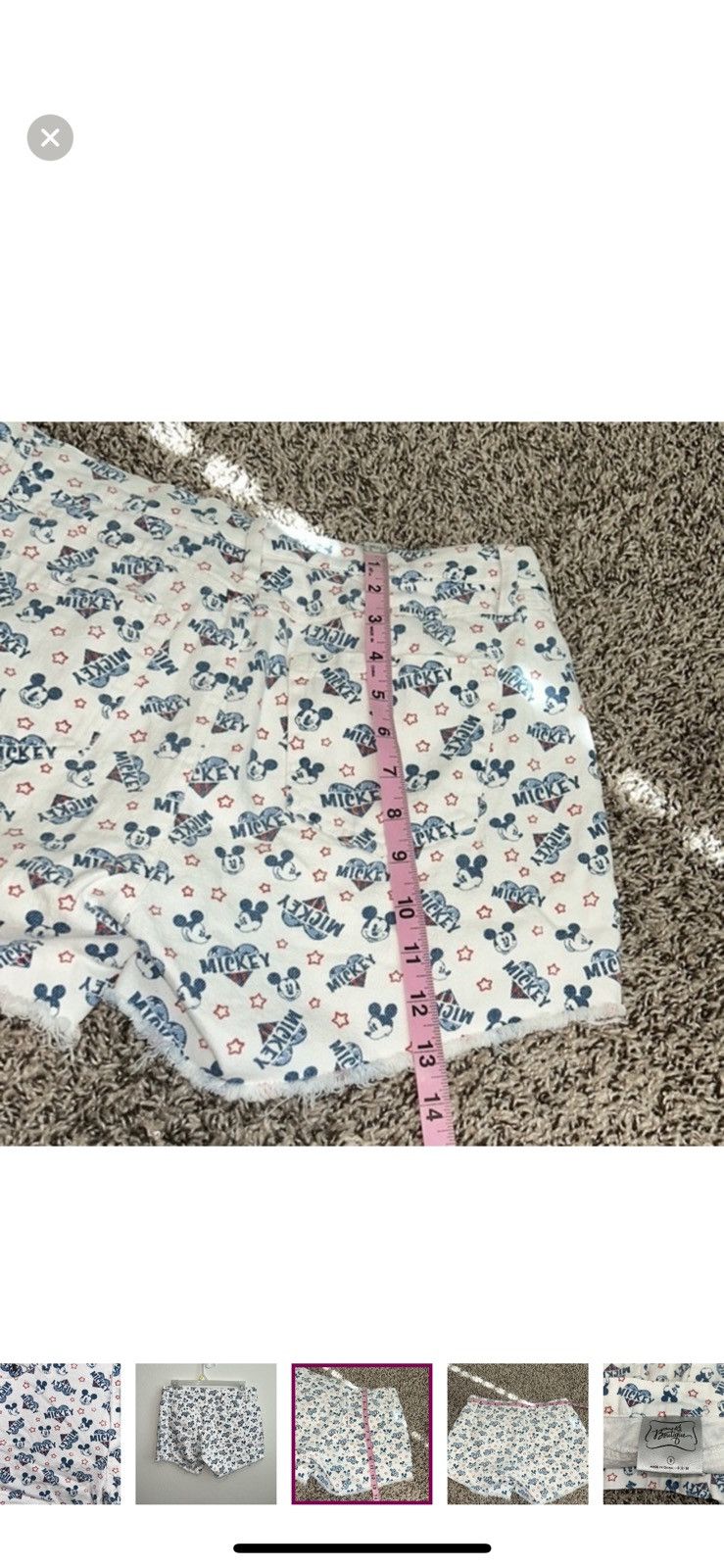Disney Disney boutique denim high waisted Mickey jeans shorts Size 30" / US 8 / IT 44 - 7 Thumbnail