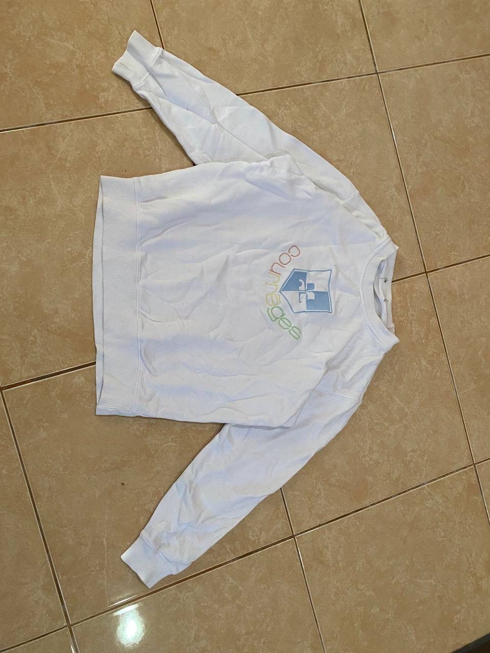 Courreges Vintage Courreges Embroidered Logo Sweatshirt Size S / US 4 / IT 40 - 1 Thumbnail