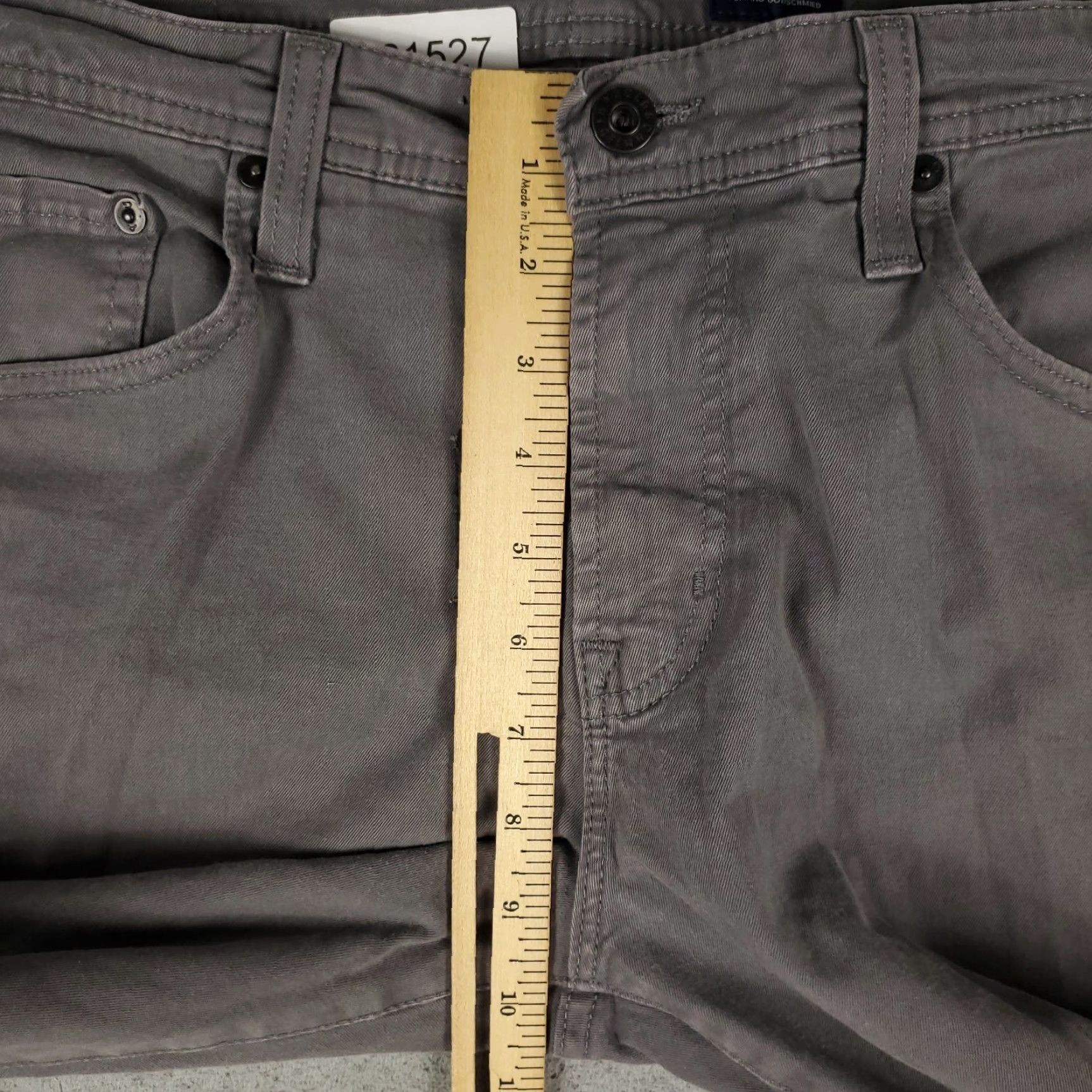 Vintage Vintage AG Adriano Goldschmied Men's Jeans 32x28 Straight Leg Gray Cotton Mid Rise Classic 2010s Size US 32 / EU 48 - 5 Thumbnail