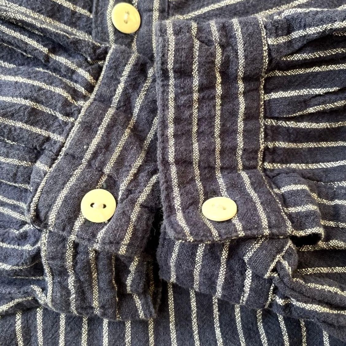 Vintage VINTAGE NEWLYN FISHERMAN'S SMOCKS Shirt XXL Navy Stripe Mens Size US XXL / EU 58 / 5 - 7 Thumbnail
