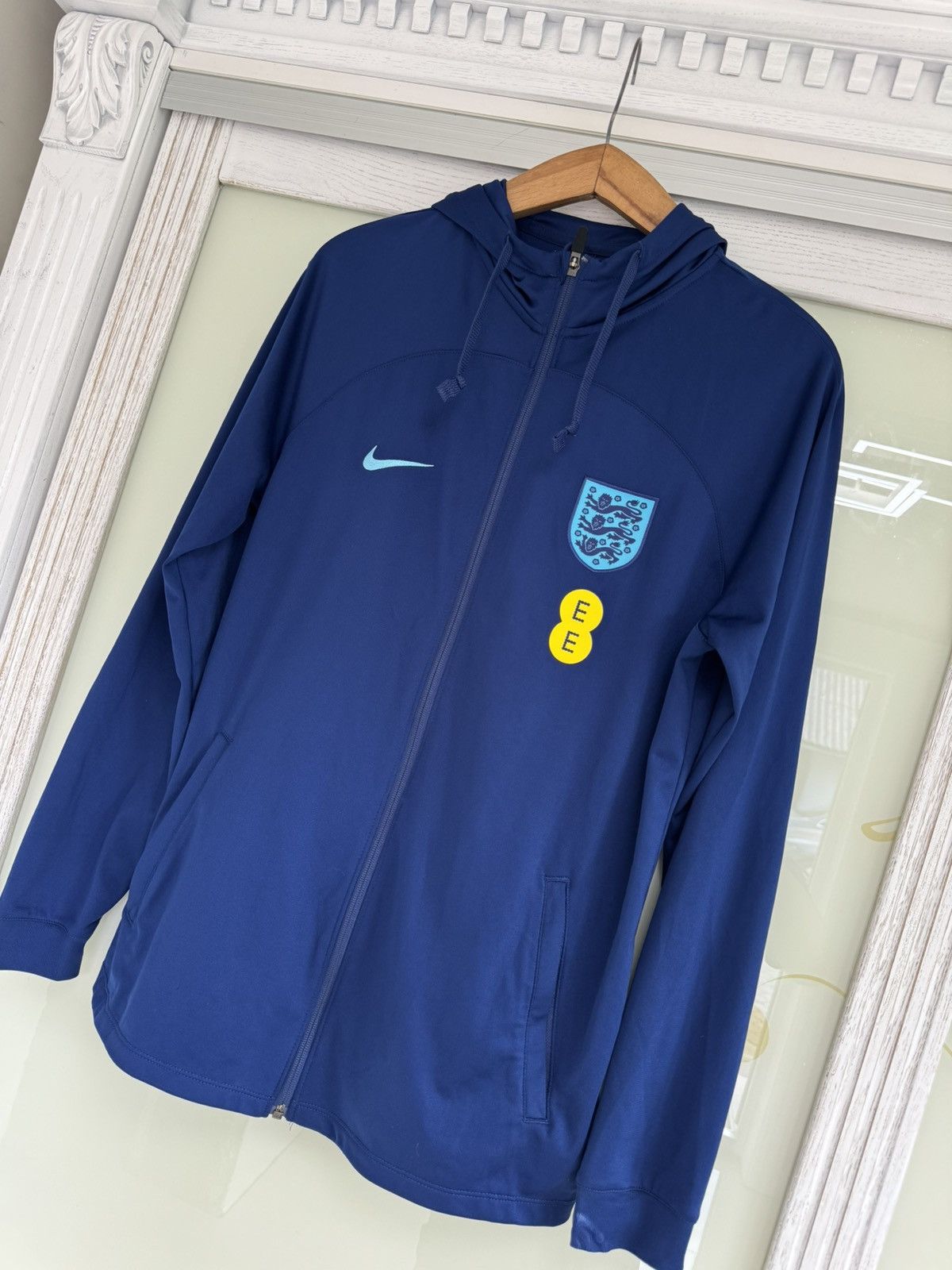 Nike England 2022-2023 Soccer Training Full Zip Hoodie Jersey Kit Size US M / EU 48-50 / 2 - 3 Thumbnail