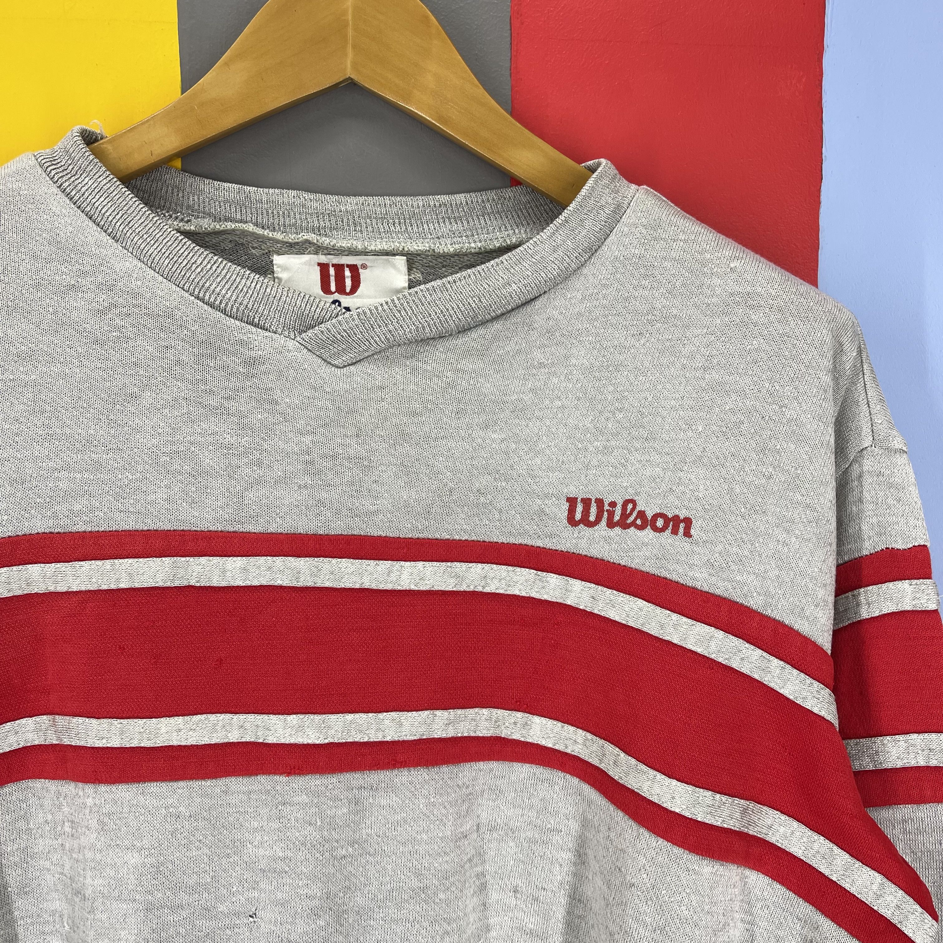 Wilson 90s Vintage WILSON Crew Neck Sweatshirt #1985/13 Size US L / EU 52-54 / 3 - 2 Thumbnail