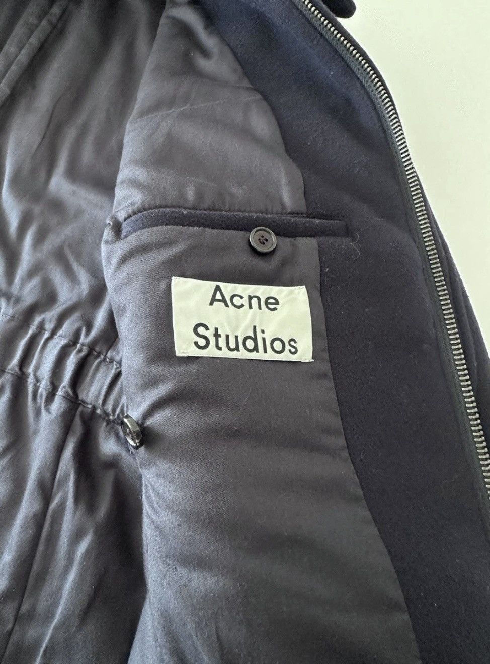 Acne Studios Acne Studios Navy Wool Big Pocket Jacket Size Medium Size US M / EU 48-50 / 2 - 2 Thumbnail