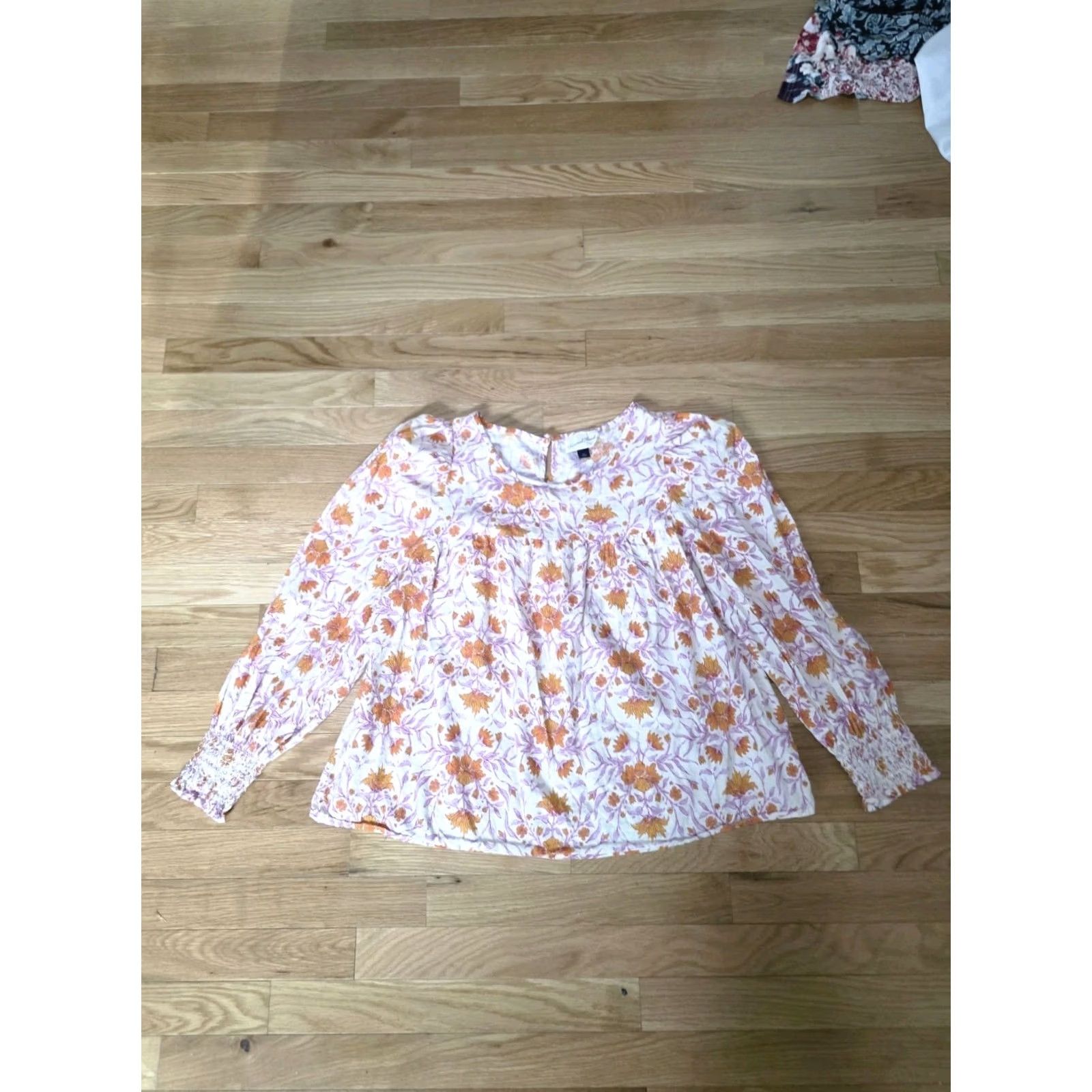 Vintage Universal Thread Women's Floral Print Balloon Long Sleeve Blouse L Size L / US 10 / IT 46 - 7 Thumbnail