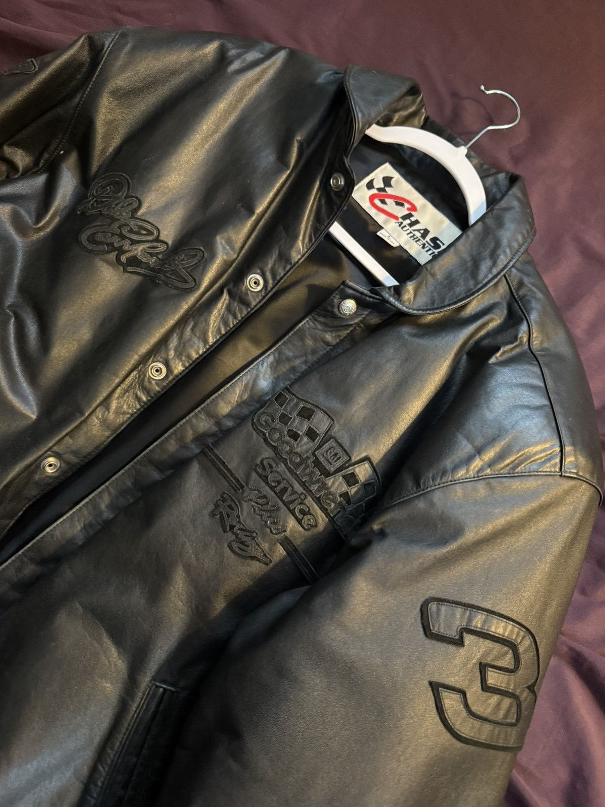 NASCAR Dale Earnhardt 3 nascar leather bomber jacket size large Size US L / EU 52-54 / 3 - 1 Thumbnail