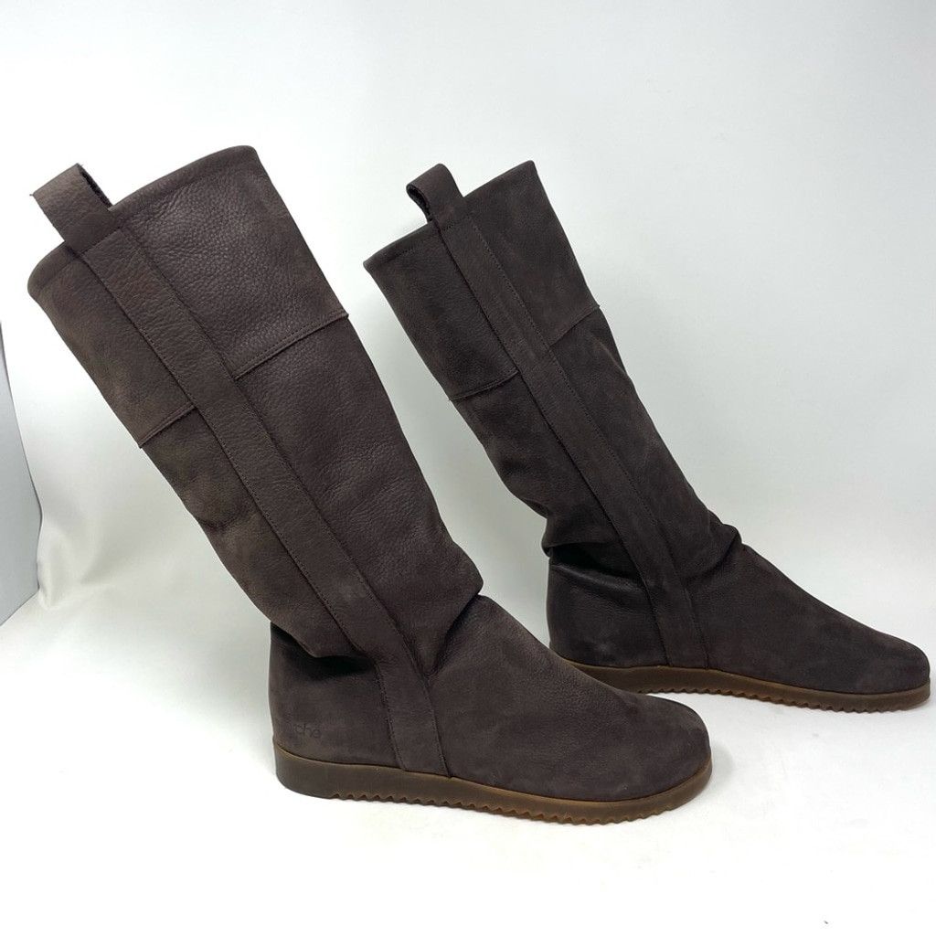 Other Arche Brown Nubuck Suede Flat Pull On Slouch Calf Boots 37 Size US 7 / IT 37 - 6 Thumbnail
