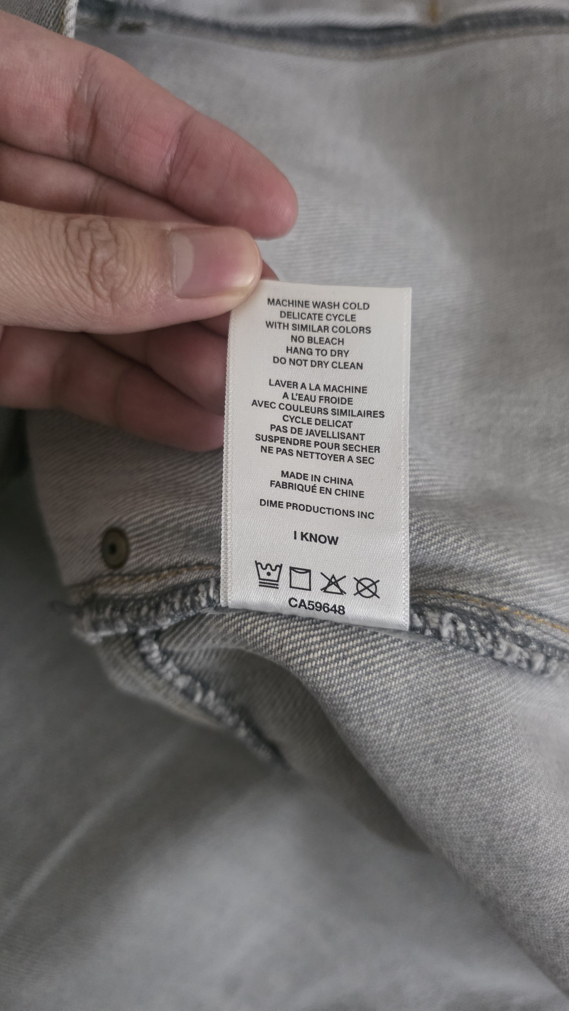 Dime Dime Denim Jacket Dipped Sandblasted Grey Size US XL / EU 56 / 4 - 6 Thumbnail