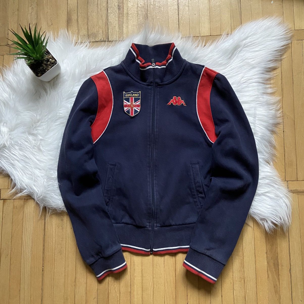 Kappa 📌 Crazy Vintage Kappa England Y2K Cropped Zip-Up Size M / US 6-8 / IT 42-44 - 1 Thumbnail
