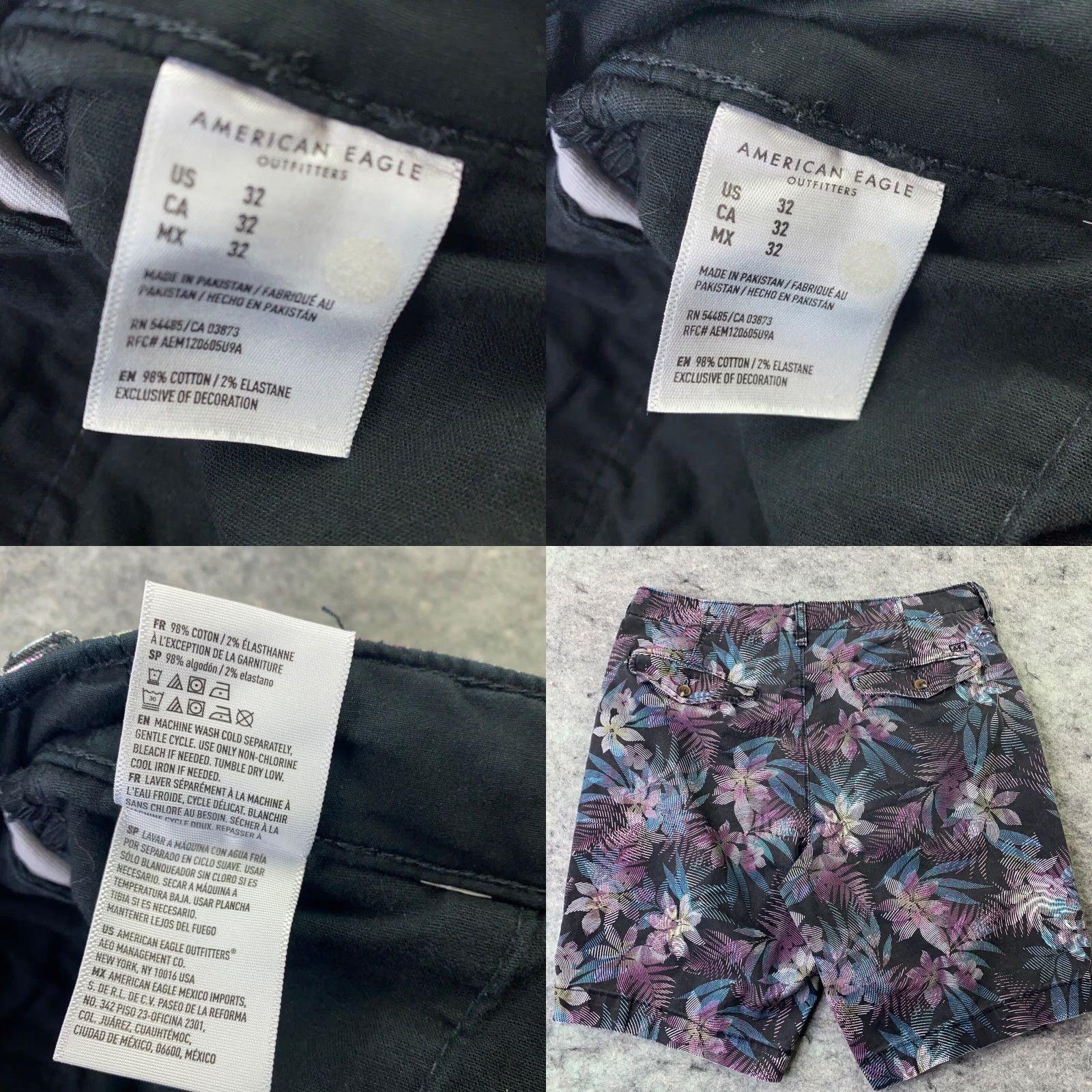 American Eagle Outfitters American Eagle Mens Shorts Bermuda Black Floral Tropical Next Level Flex Size 32 Mens Size US 32 / EU 48 - 8 Thumbnail