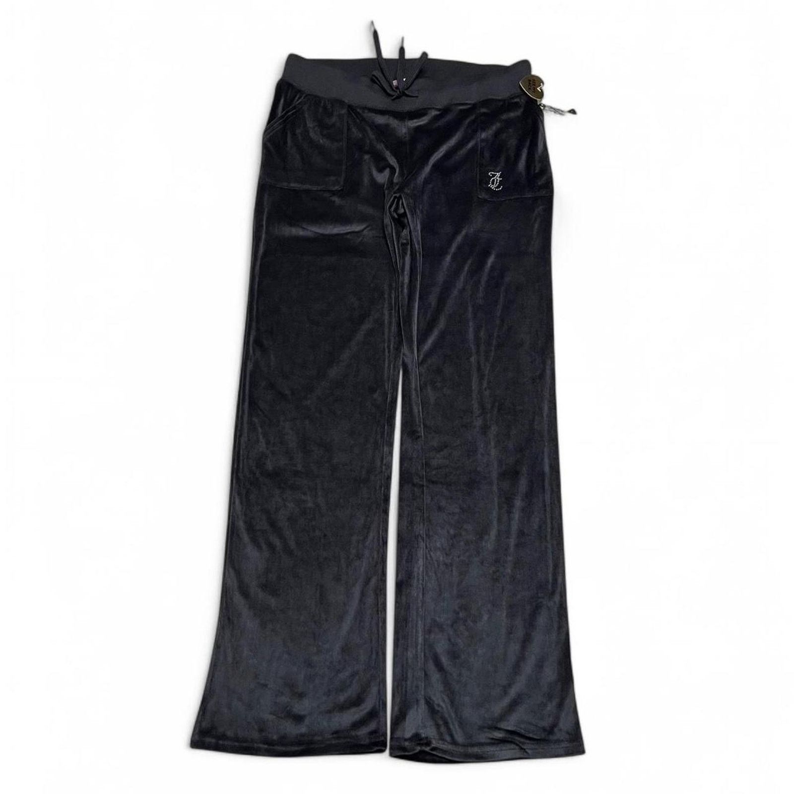 Juicy Couture Juicy Couture Black Bling Velour Y2K Sweatpants NWT - M Size 28" / US 6 / IT 42 - 4 Thumbnail