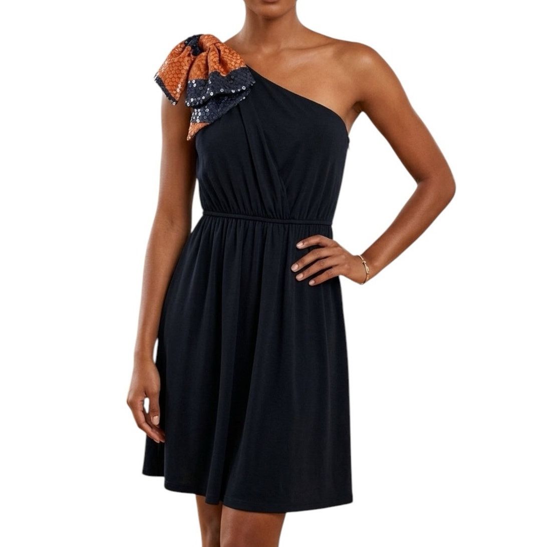 Other Judith March one shoulder dress large sequined accented bow Size L / US 10 / IT 46 - 1 Thumbnail