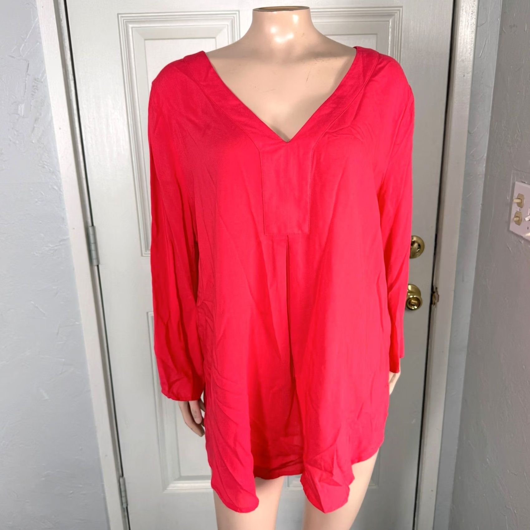 Vintage Chico's Shirt Blouse Viscose Pink Lace Button 3/4 Sleeve XL Women Casual Business Shirt Top Blouse Size XL / US 12-14 / IT 48-50 - 2 Thumbnail