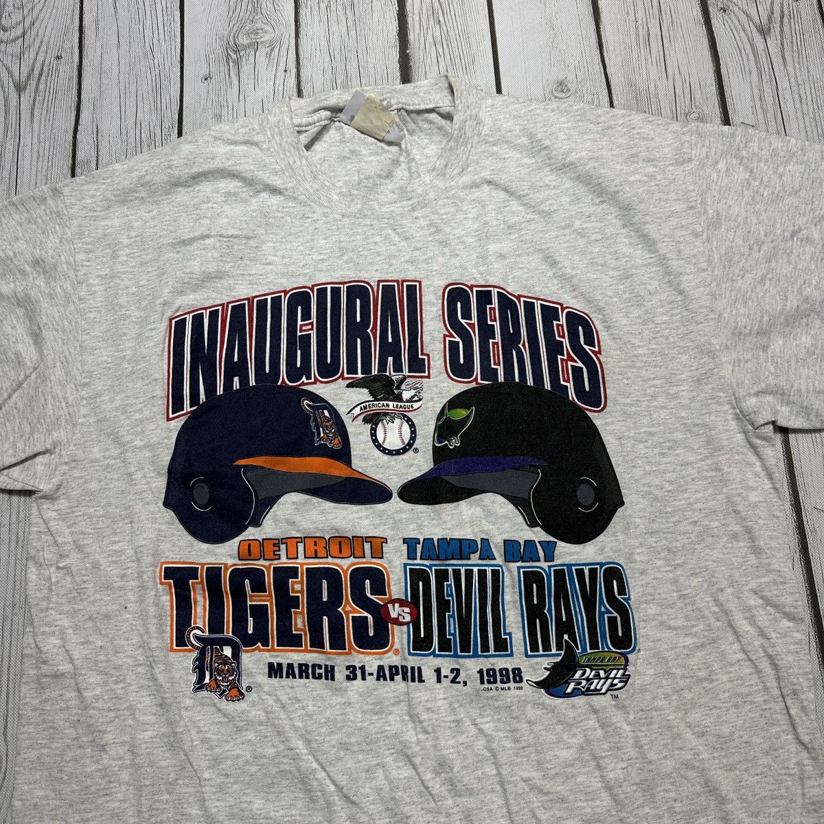 CSA × MLB × Vintage Vintage Tigers vs Devil Rays tee Size US L / EU 52-54 / 3 - 3 Thumbnail
