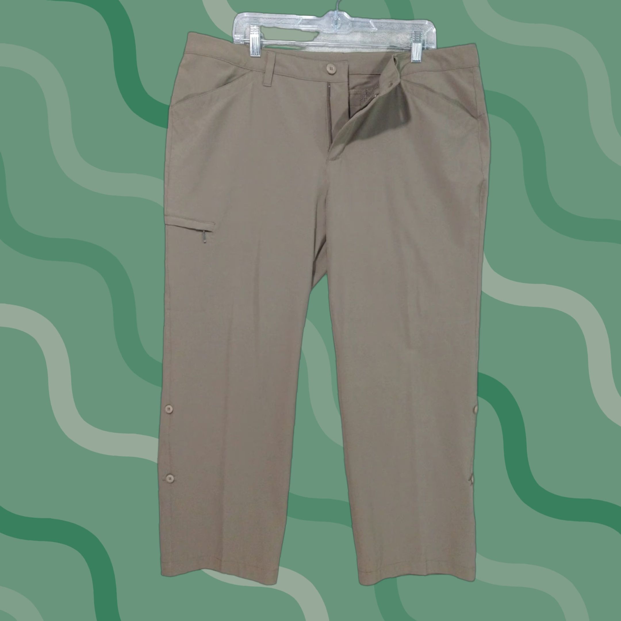 Eddie Bauer Eddie Bauer Pants Womens 16 Beige Travex Adventure Roll Up Cargo Hiking Outdoor Pants Ladies 16 Beige Cargo Adventure Travex Breких Size 38" / US 16 / IT 52 - 1 Thumbnail