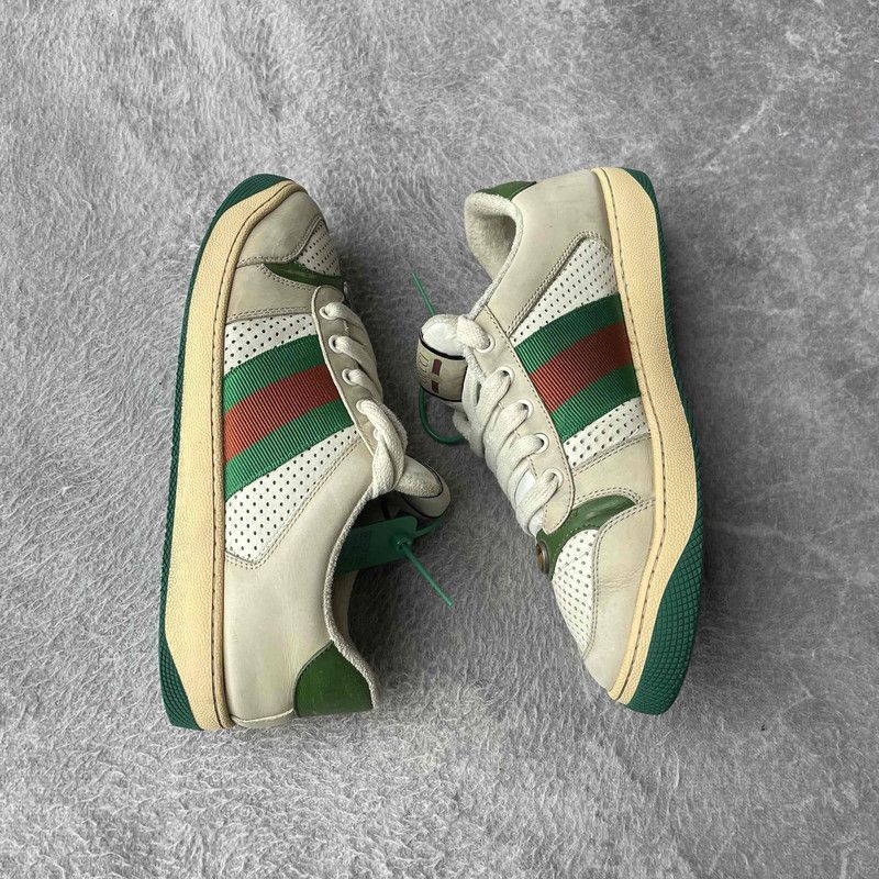 Gucci Gucci Screener Vintage Leather Sneakers for Men - Size US 7.5 / EU 40-41 - 6 Thumbnail
