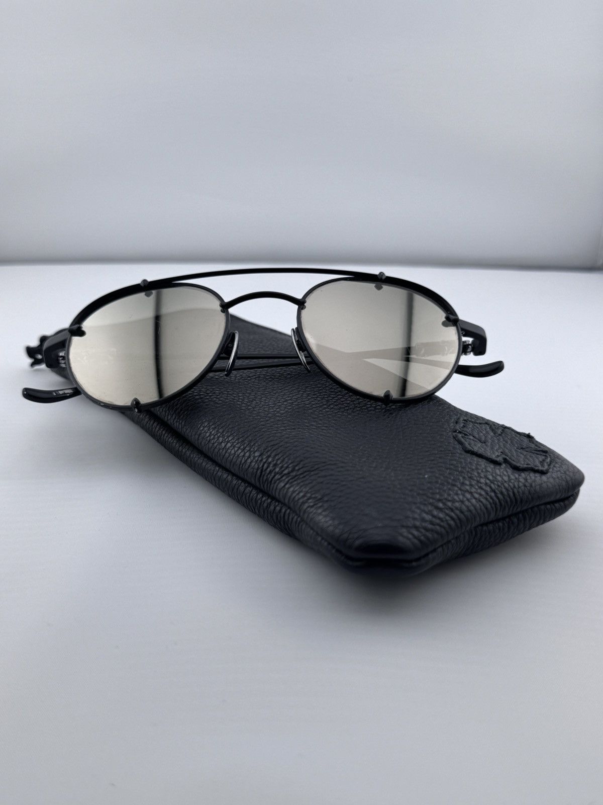 Chrome Hearts Chrome Hearts ‘Oralgami’ Double Bridge Sunglasses - Black Size ONE SIZE - 12 Thumbnail