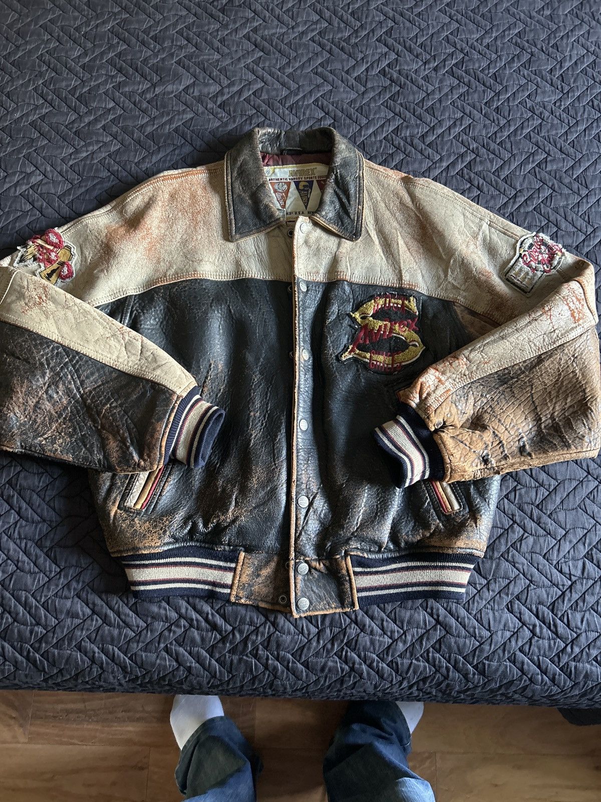 Avirex Avirex sioux chiefs leather jacket | Grailed