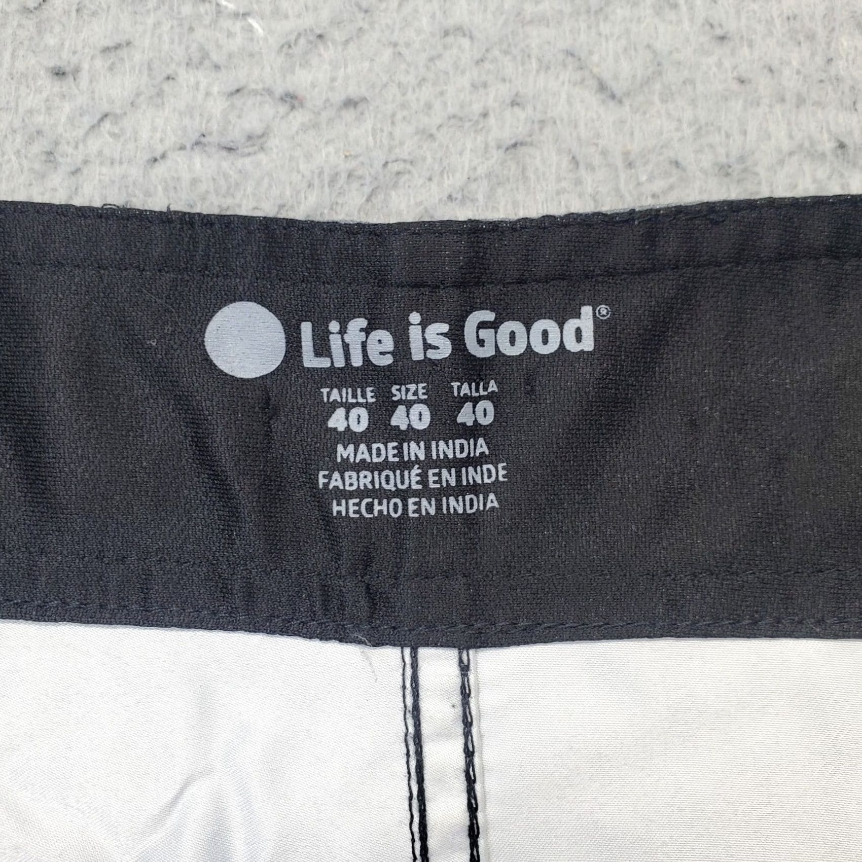 Life is Good Life is Good Mens Board Shorts 40 Multicolor Pattern High Rise Drawstring Waist Mens Size 40 Multicolor Pattern Geometry Outdoor Men Size US 40 / EU 56 - 6 Thumbnail