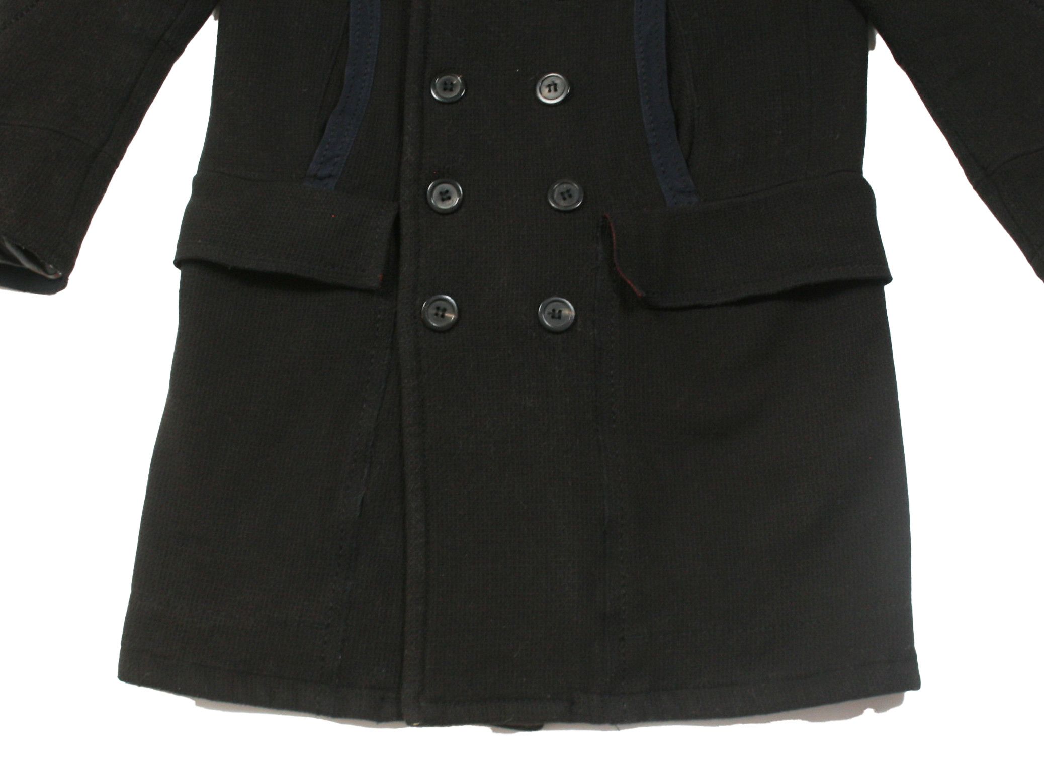 Marithe + Francois Girbaud 00S Wool Double Breasted Overcoat Vintage Size US L / EU 52-54 / 3 - 4 Thumbnail