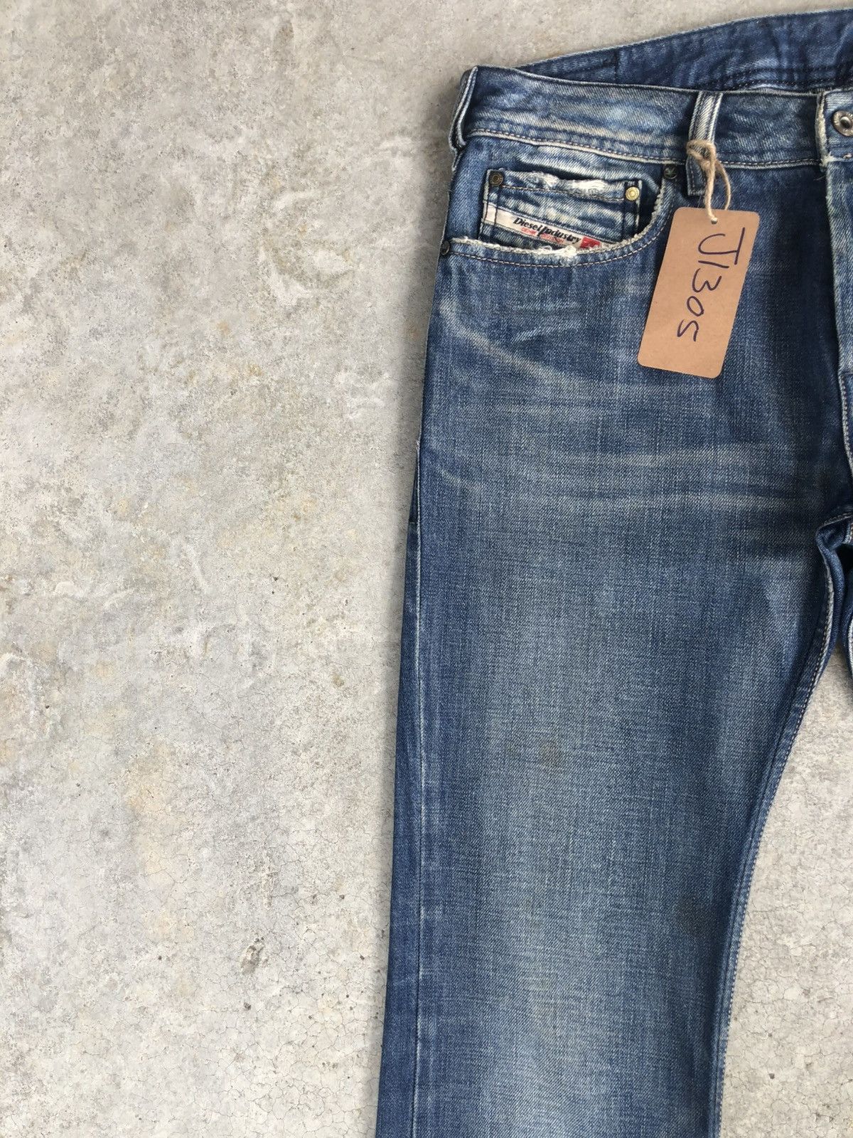 If Six Was Nine Japanese Diesel Flared Jeans Distressed Denim Size US 31 - 4 Thumbnail