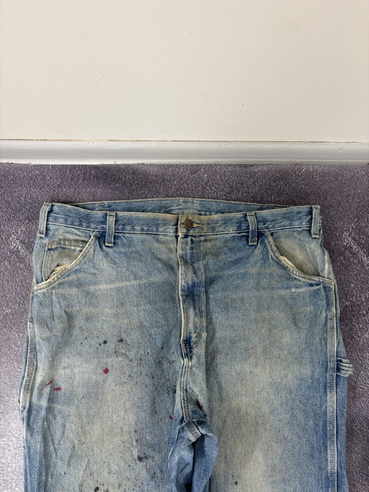 Dickies Vintage Dickies Workwear Faded Blue Hype Denim Baggy Jeans Size US 40 / EU 56 - 12 Thumbnail
