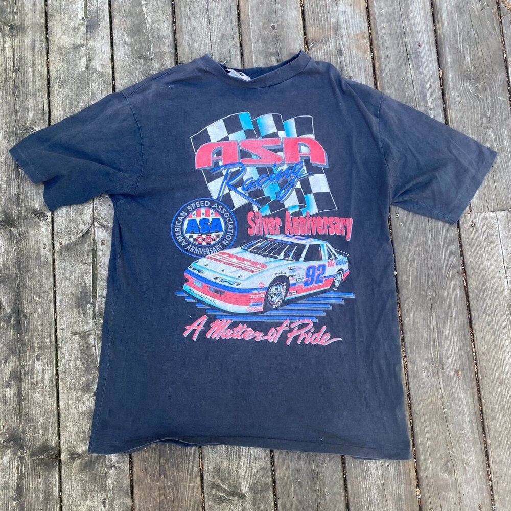 NASCAR Vintage ASA Racing Silver Anniversary T Shirt Berkley Sport Size US XL / EU 56 / 4 - 6 Thumbnail