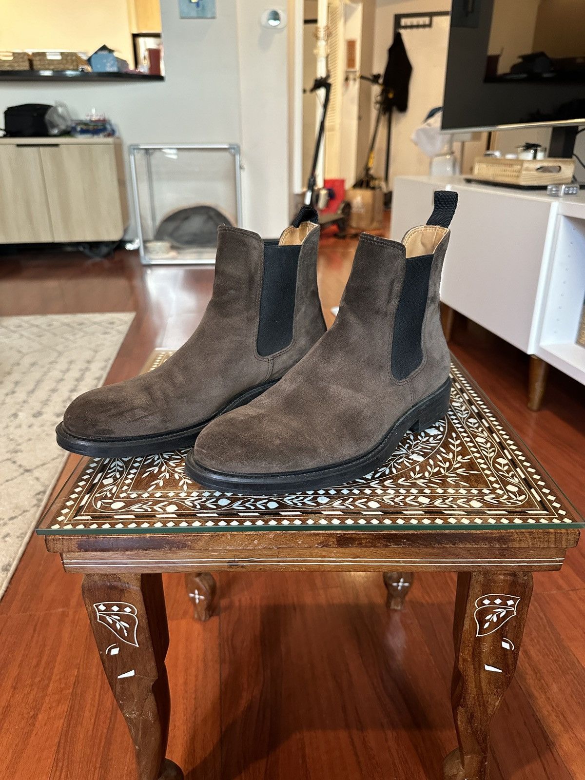 Officine Creative Brown Suede Chelsea Boots Size US 8 / EU 41 - 3 Thumbnail