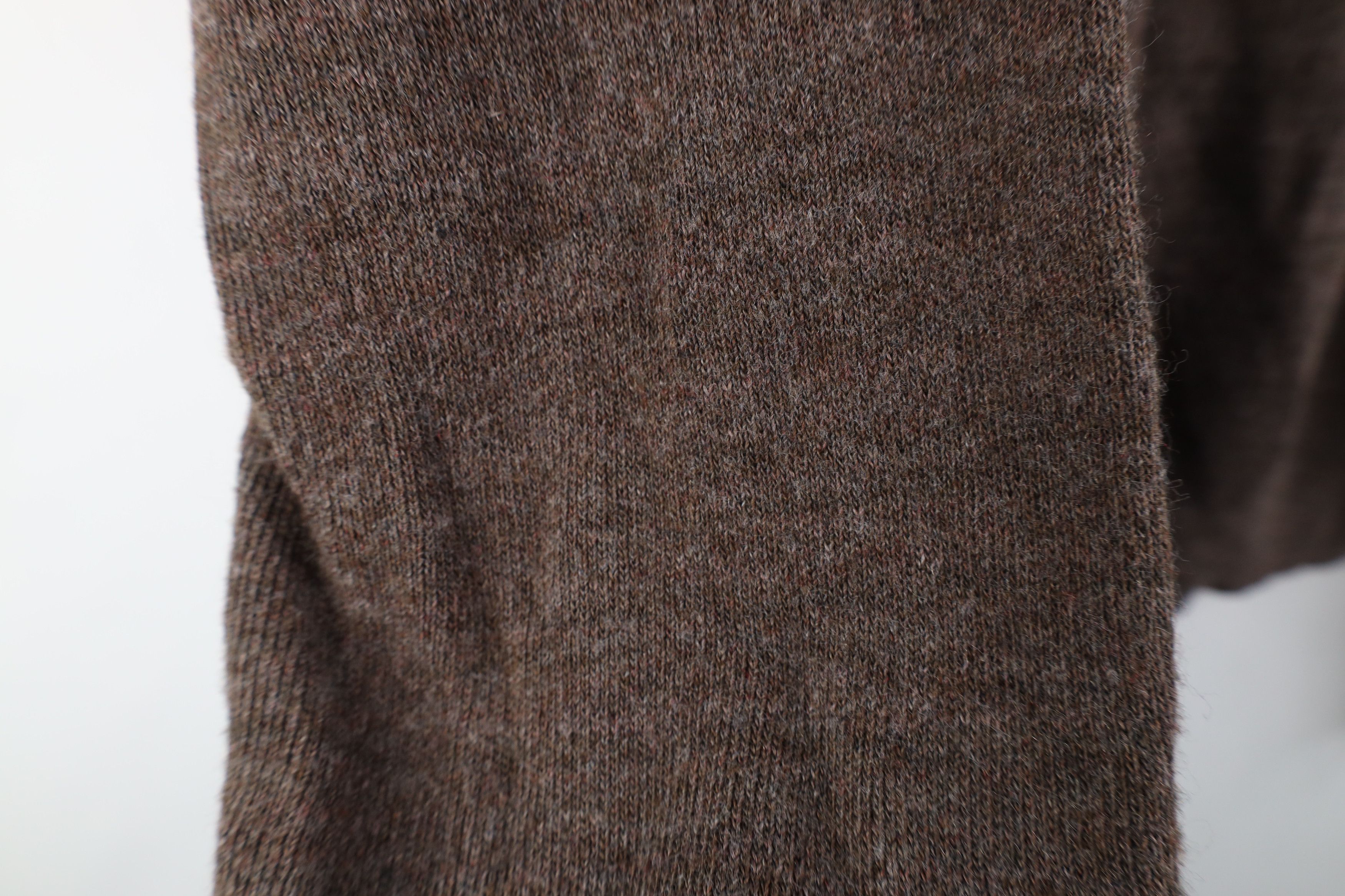 Vintage Vintage 70s Streetwear Blank Knit V-Neck Sweater Brown USA Size US M / EU 48-50 / 2 - 6 Thumbnail