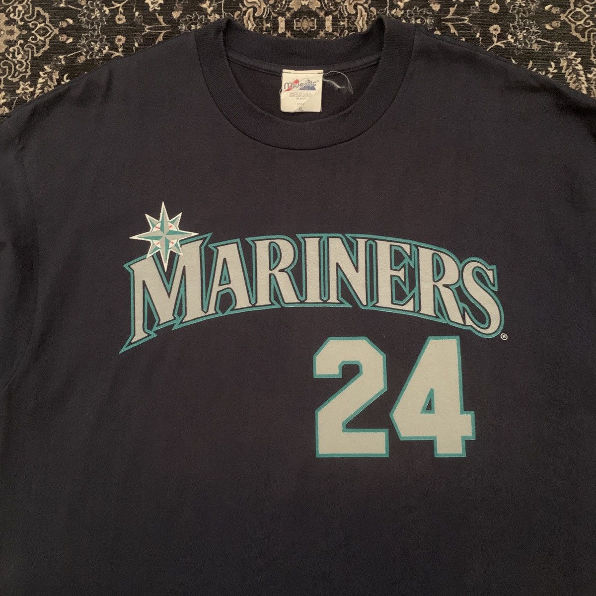 MLB × Majestic × Vintage Vintage 90s MLB Team Mariners Player Griffey 24 Jersey Tee Size US XL / EU 56 / 4 - 2 Thumbnail