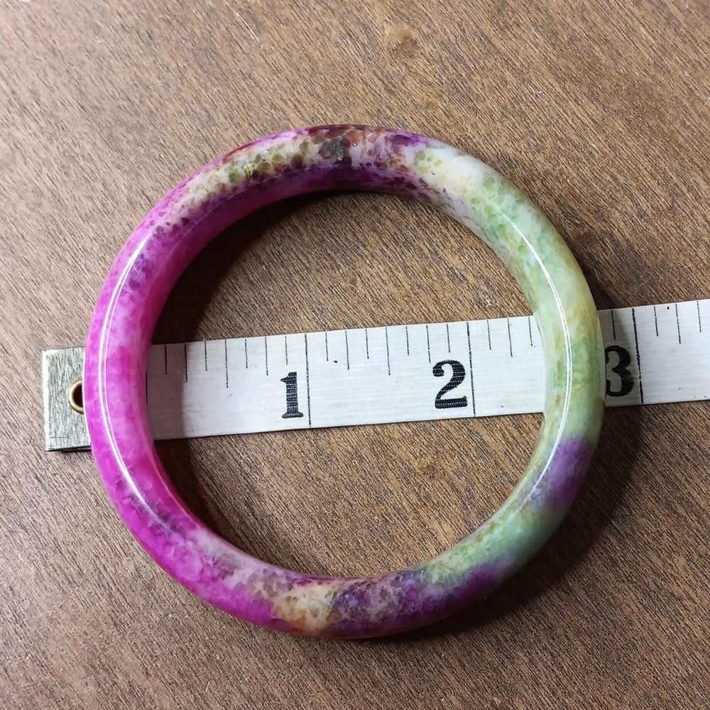 Designer Genuine Peacock Jade Bangle Bracelet Size ONE SIZE - 5 Thumbnail