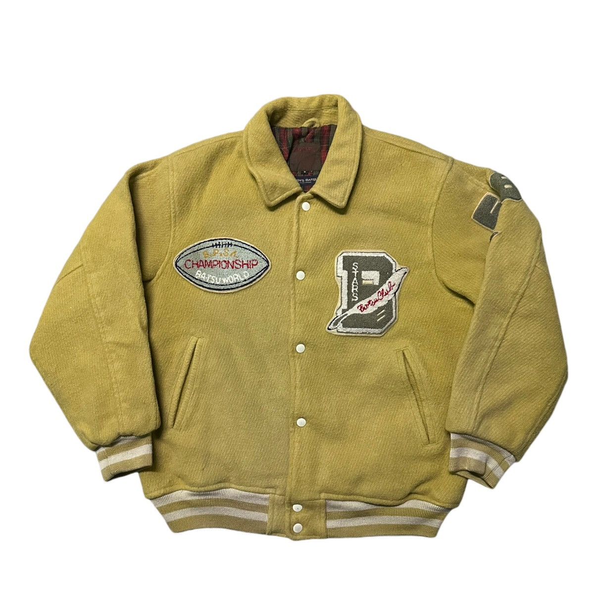 Vintage Men’s Bat-su championship football wool varsity jacket Size US M / EU 48-50 / 2 - 2 Thumbnail
