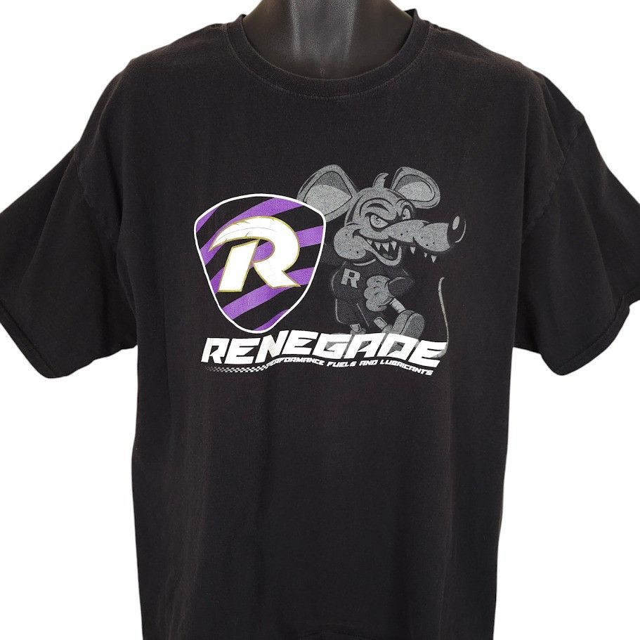 Hanes Renegade Racing T Shirt Mens Size XL Black Performance Fuels Size US XL / EU 56 / 4 - 1 Thumbnail