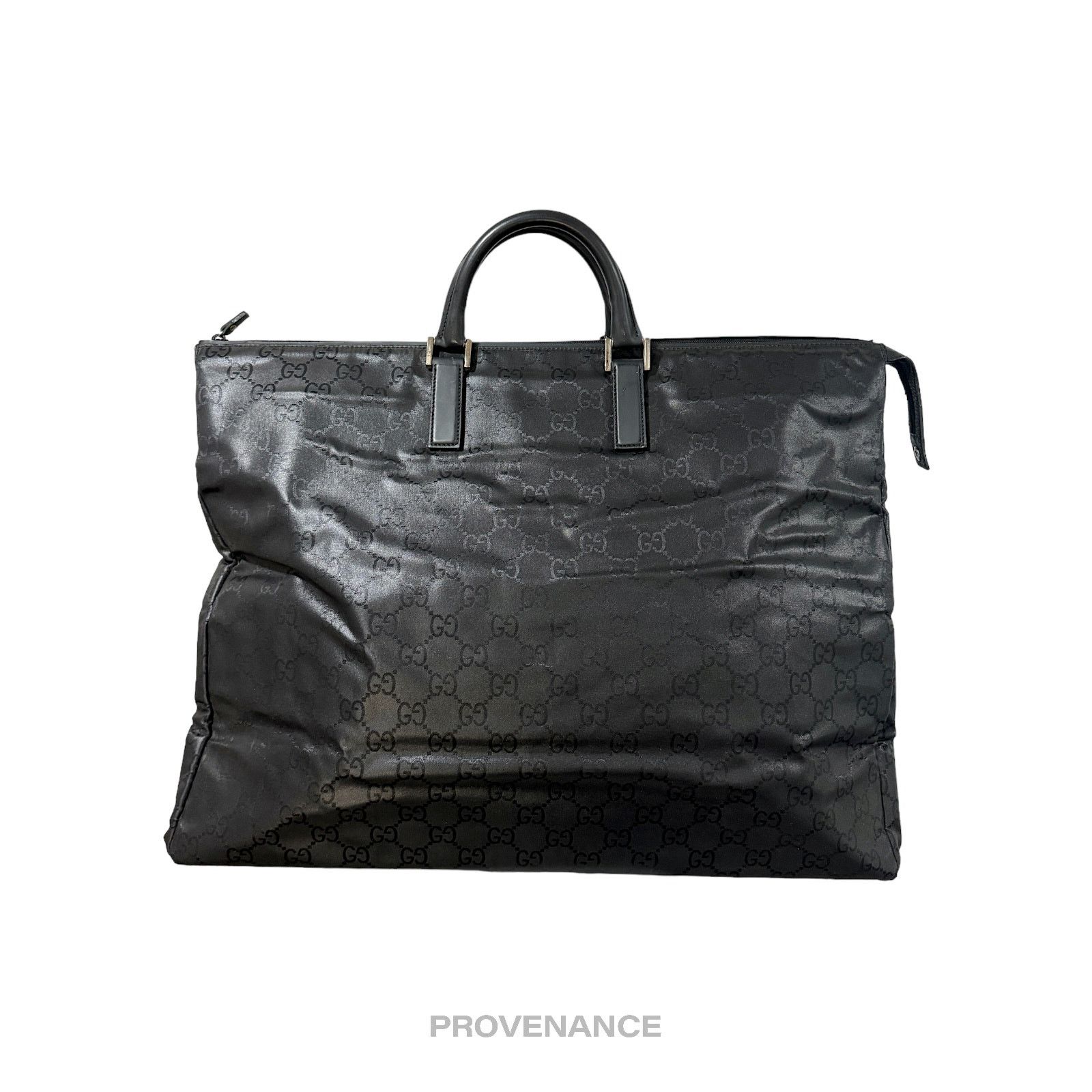 Gucci Large Travel Tote Bag - Black GG Nylon Canvas, Women's