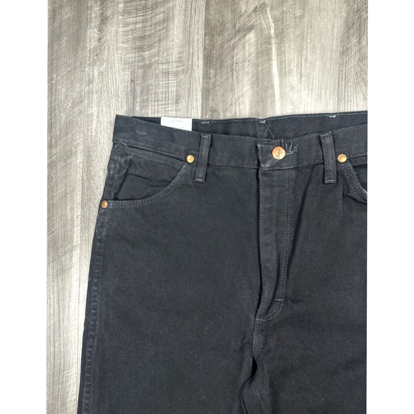 Wrangler VINTAGE Wrangler Black Cowboy Cut Slim Fit Jeans 32x38 Mens Jeans Straight 32 Black Denim Straight 90s? Size US 32 / EU 48 - 5 Thumbnail