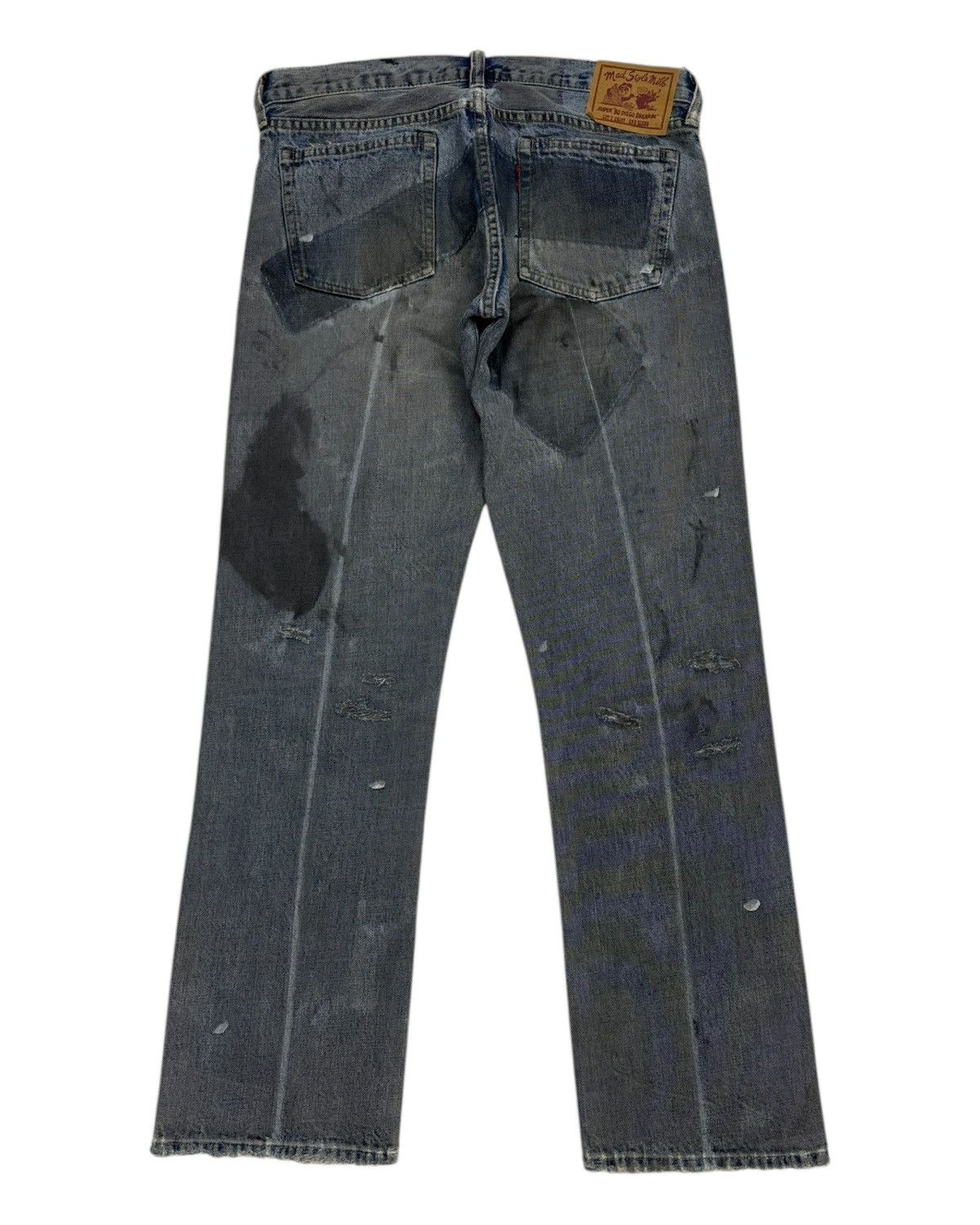 Hysteric Glamour × Japanese Brand × Undercover 🔥VINTAGE RNA MAD STYLE RIPPED DISTRESS DENIM JEANS Size US 32 / EU 48 - 8 Thumbnail