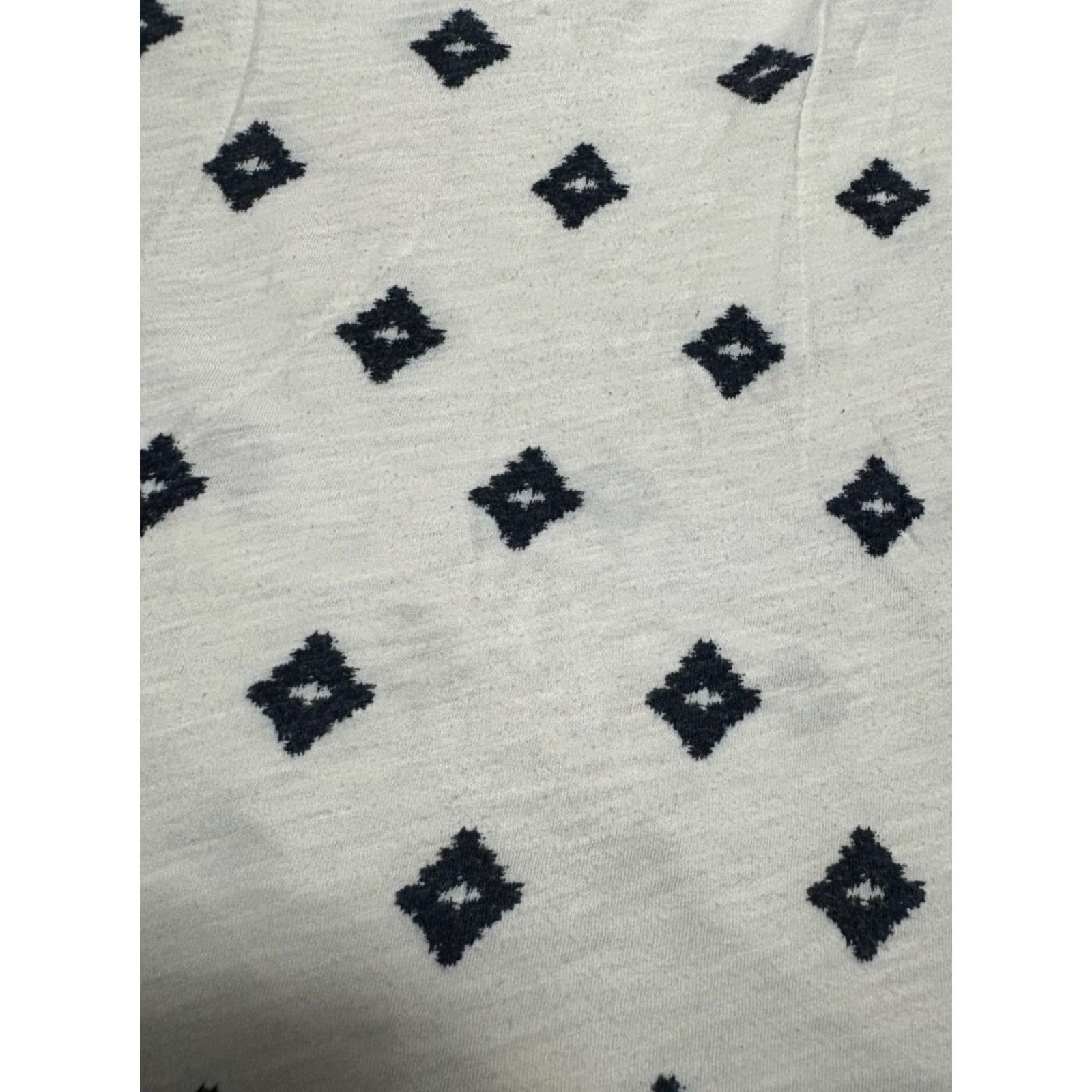 Tommy Hilfiger Tommy Hilfiger Shirt Womens Large L Top White Short Sleeve Diamond Pattern Diamond Pattern Slim V-Neck Casual Womens Size L / US 10 / IT 46 - 3 Thumbnail