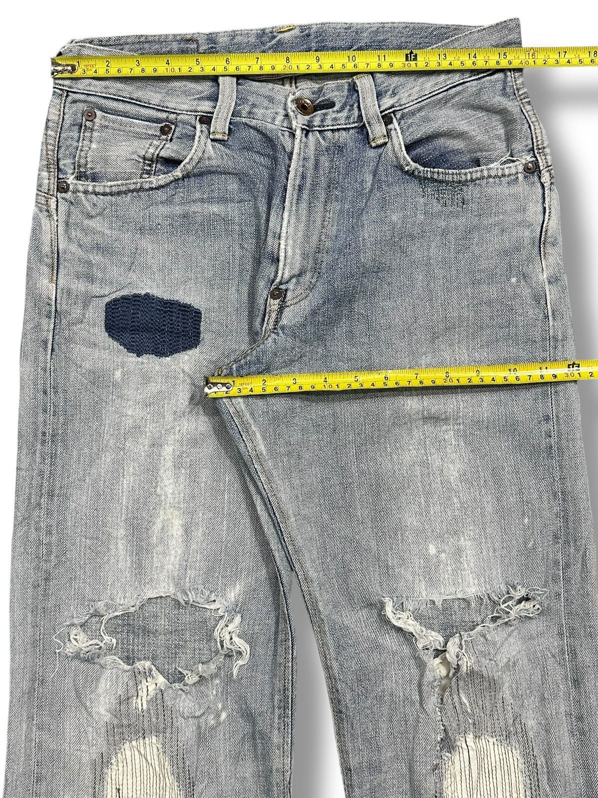 Edwin Edwin 90's Vintage Distresse Jean With Baggy Wideleg Painted Size US 31 - 12 Thumbnail