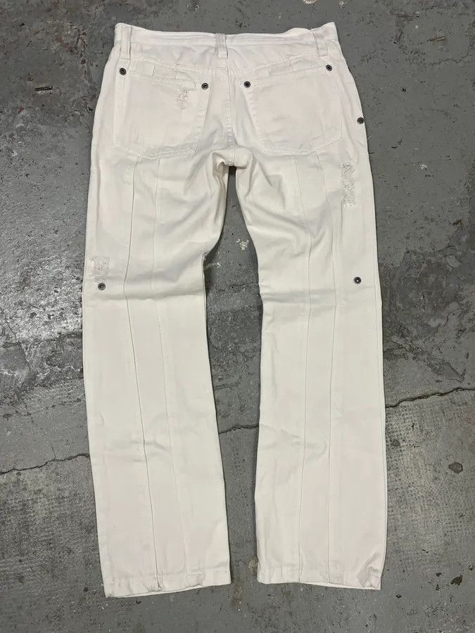 Designer × Dolce & Gabbana × Vintage AW2003 Dolce & Gabbana White Distressed Pants Size US 31 - 5 Thumbnail