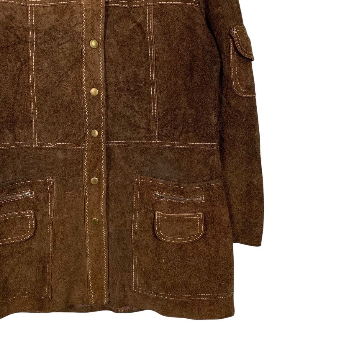 Japanese Brand Vintage Japanese Brand Leather Parka Jacket Size S / US 4 / IT 40 - 4 Thumbnail