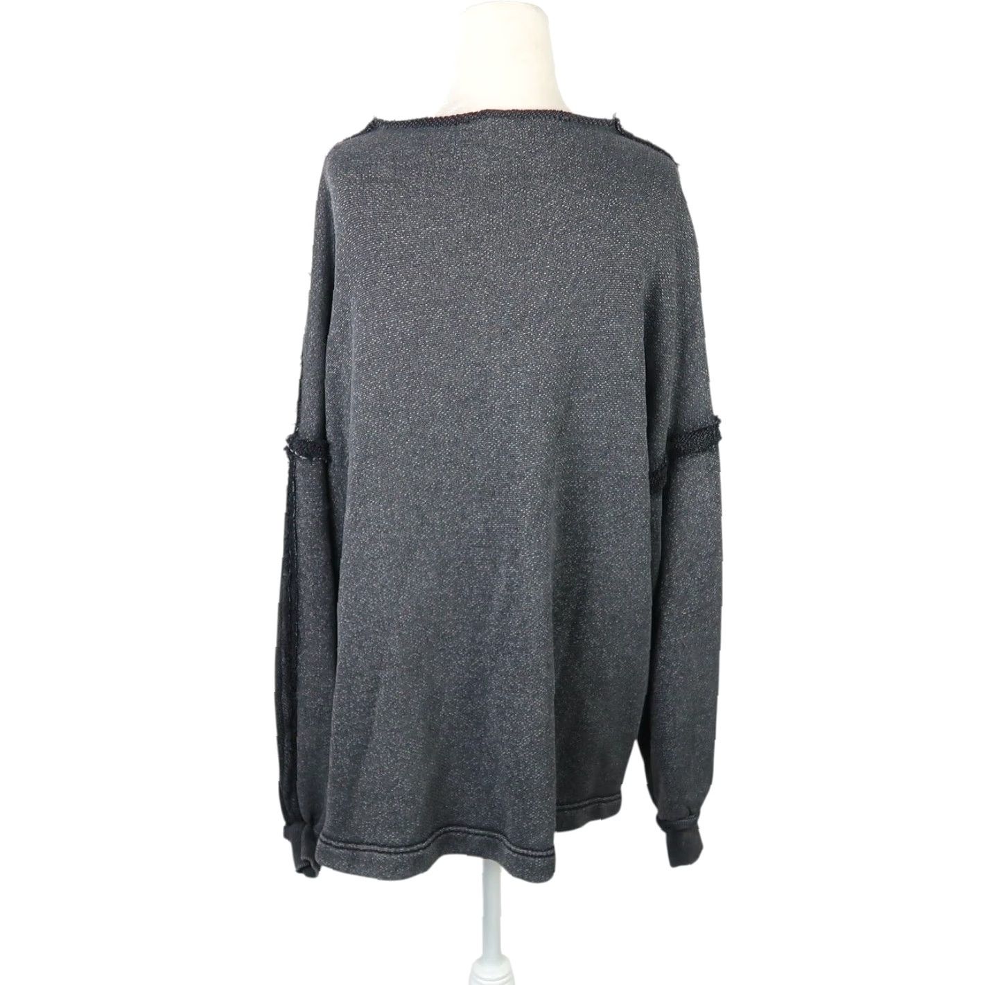 Free People VINTAGE Free People Romy Rollneck Sweatshirt Washed Black Small Size S / US 4 / IT 40 - 5 Thumbnail